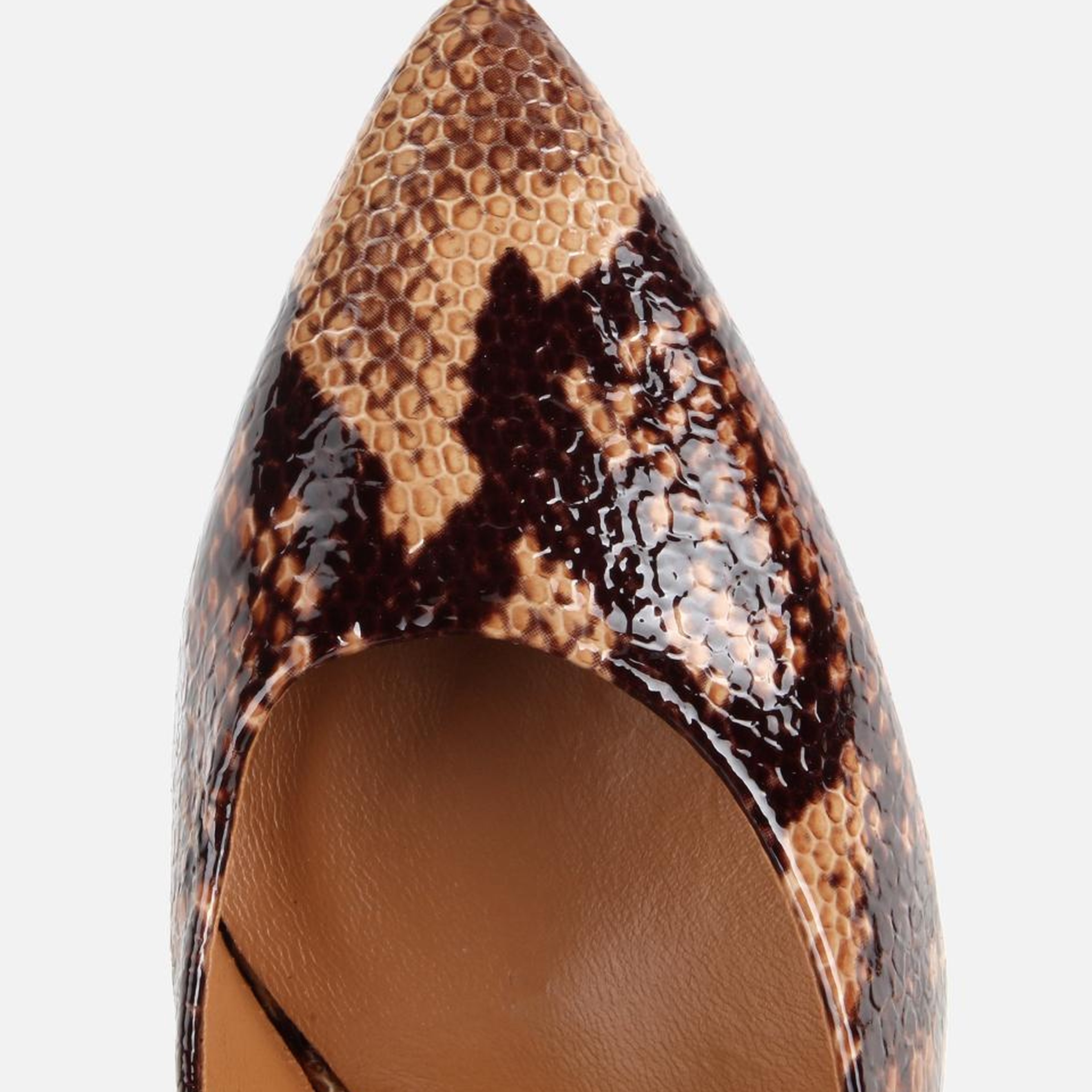 Kadın Deri Kahverengi İnce Topuklu Stiletto