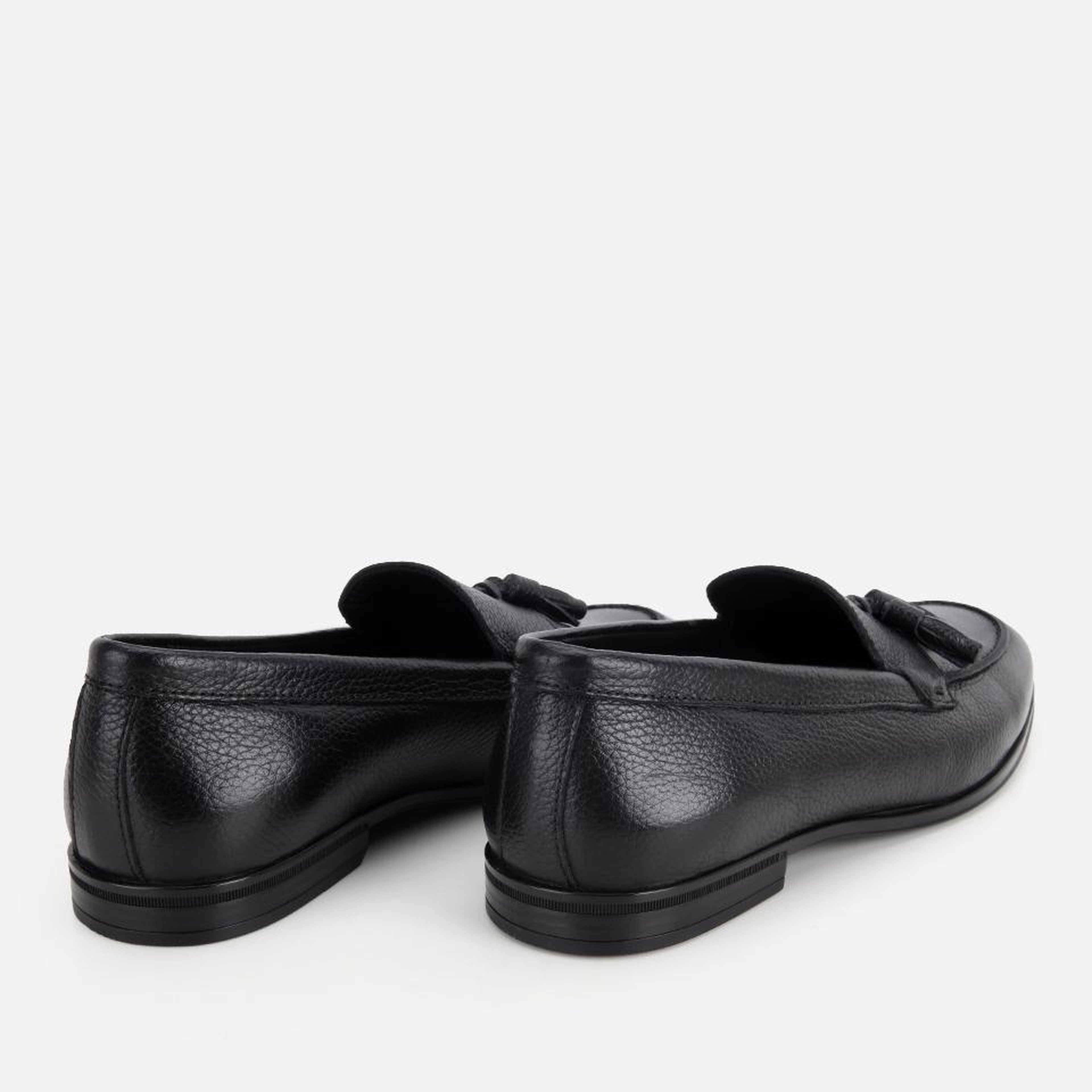Erkek Deri Siyah Yumuşak Dokulu Püskül Detaylı Klasik Loafer