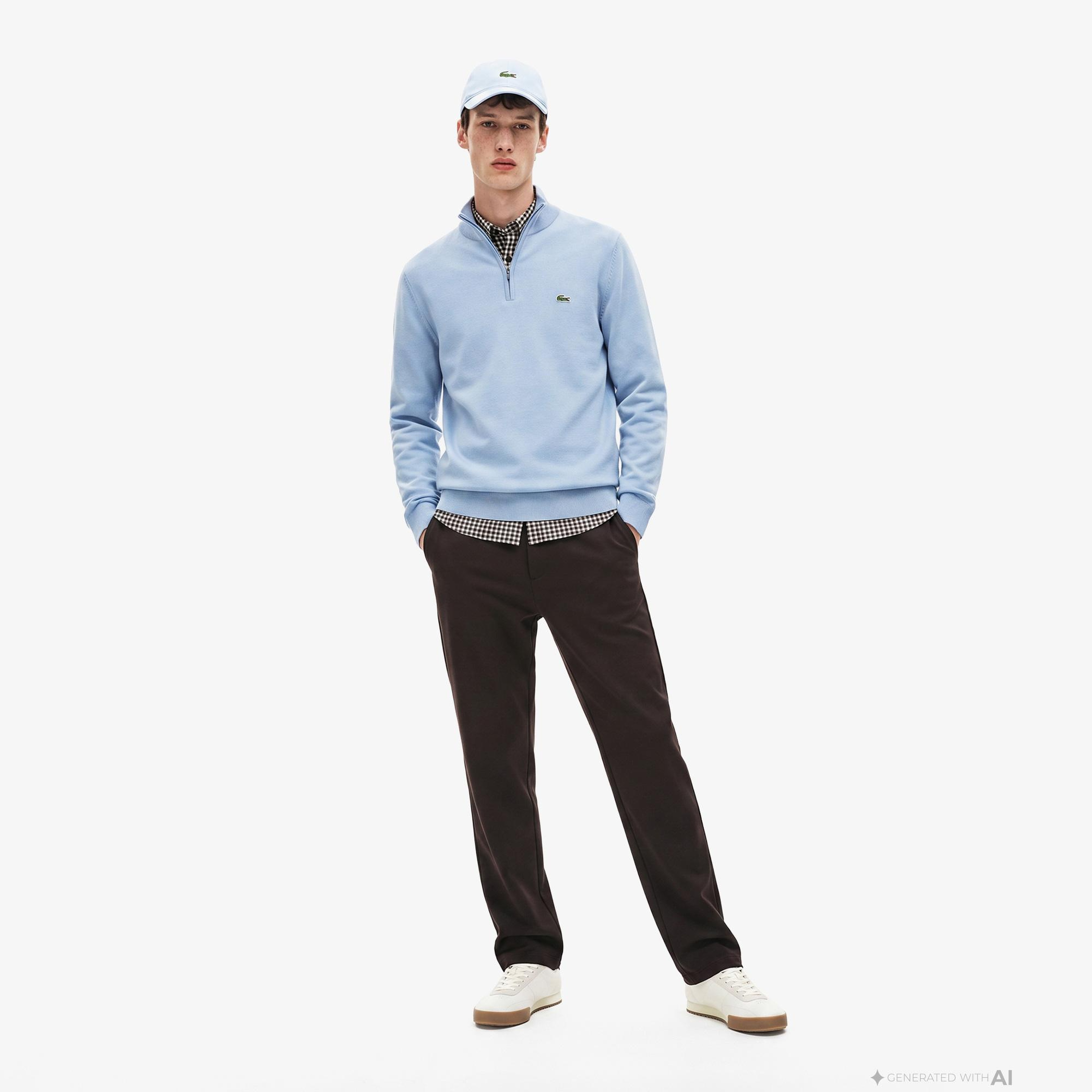 Erkek Regular Fit Kahverengi Chino Pantolon