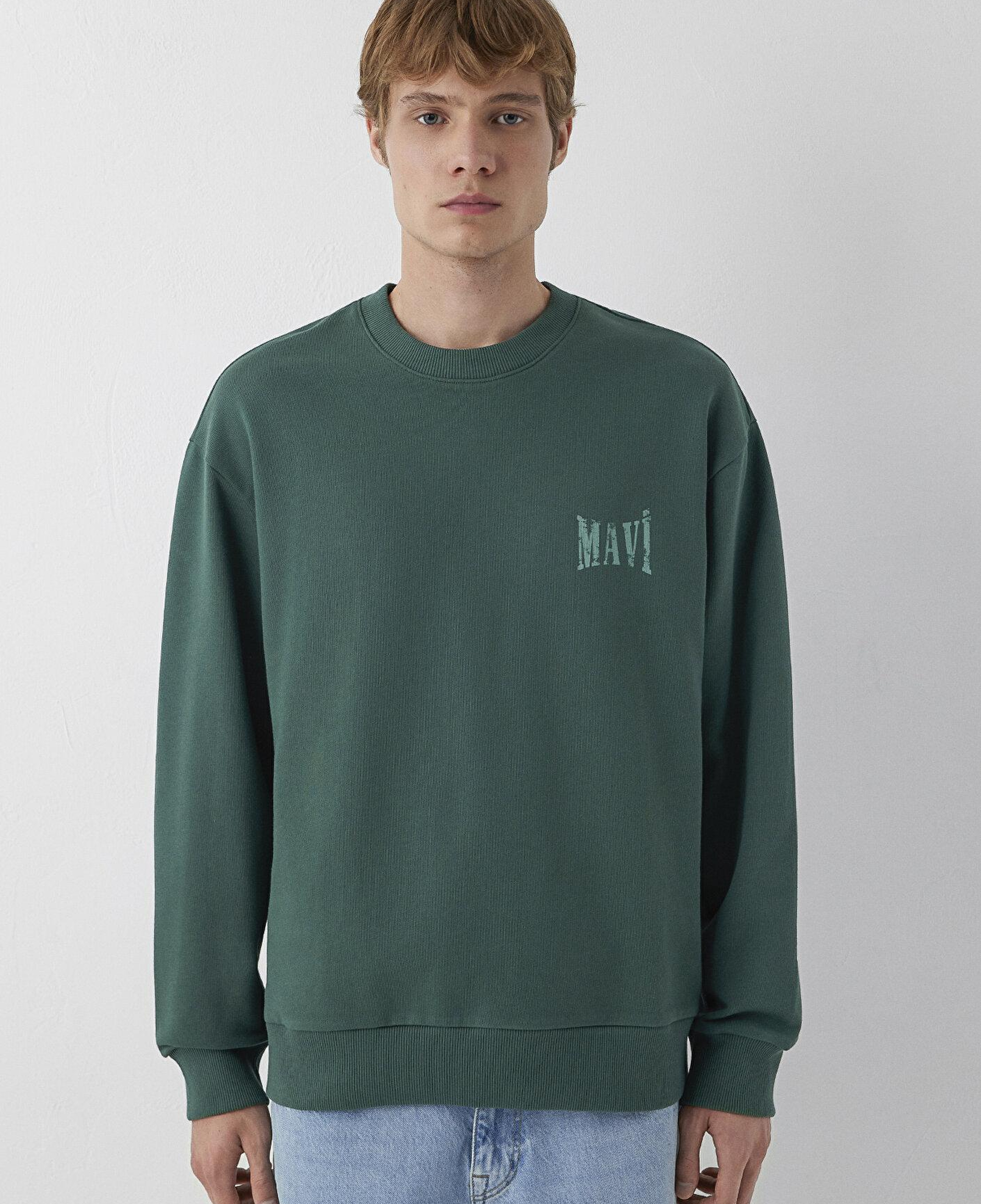 Mavi Mavi Logo Yeşil Sweatshirt 0S10659-71580