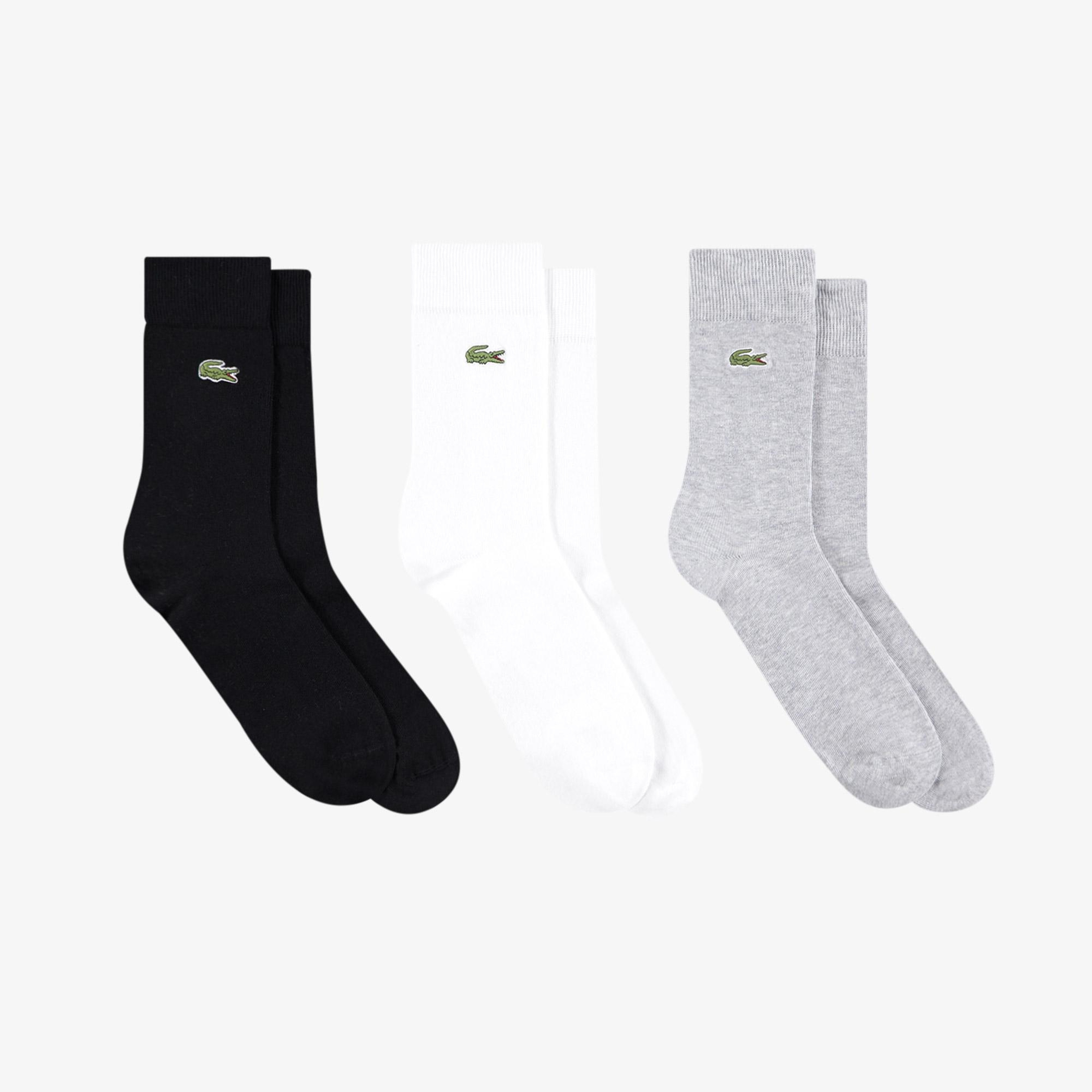 Unisex 3'lü Renkli Çorap