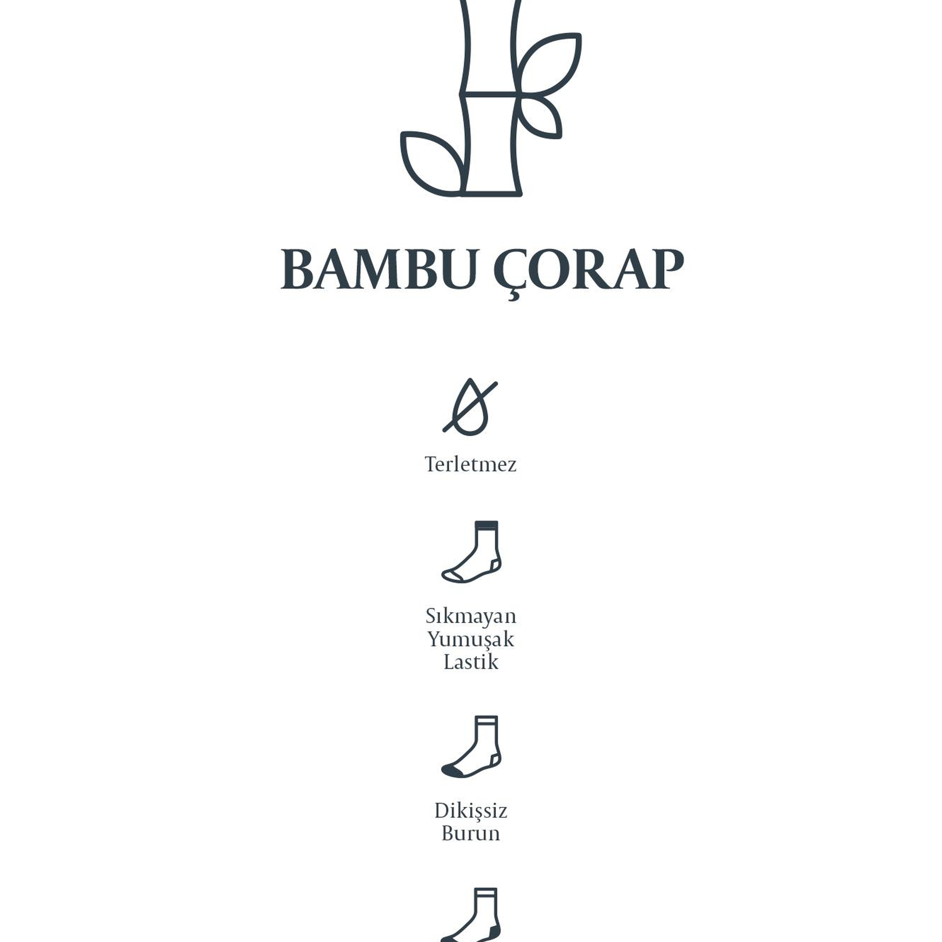 2'li Desenli Bambu Karışımlı Çorap Seti