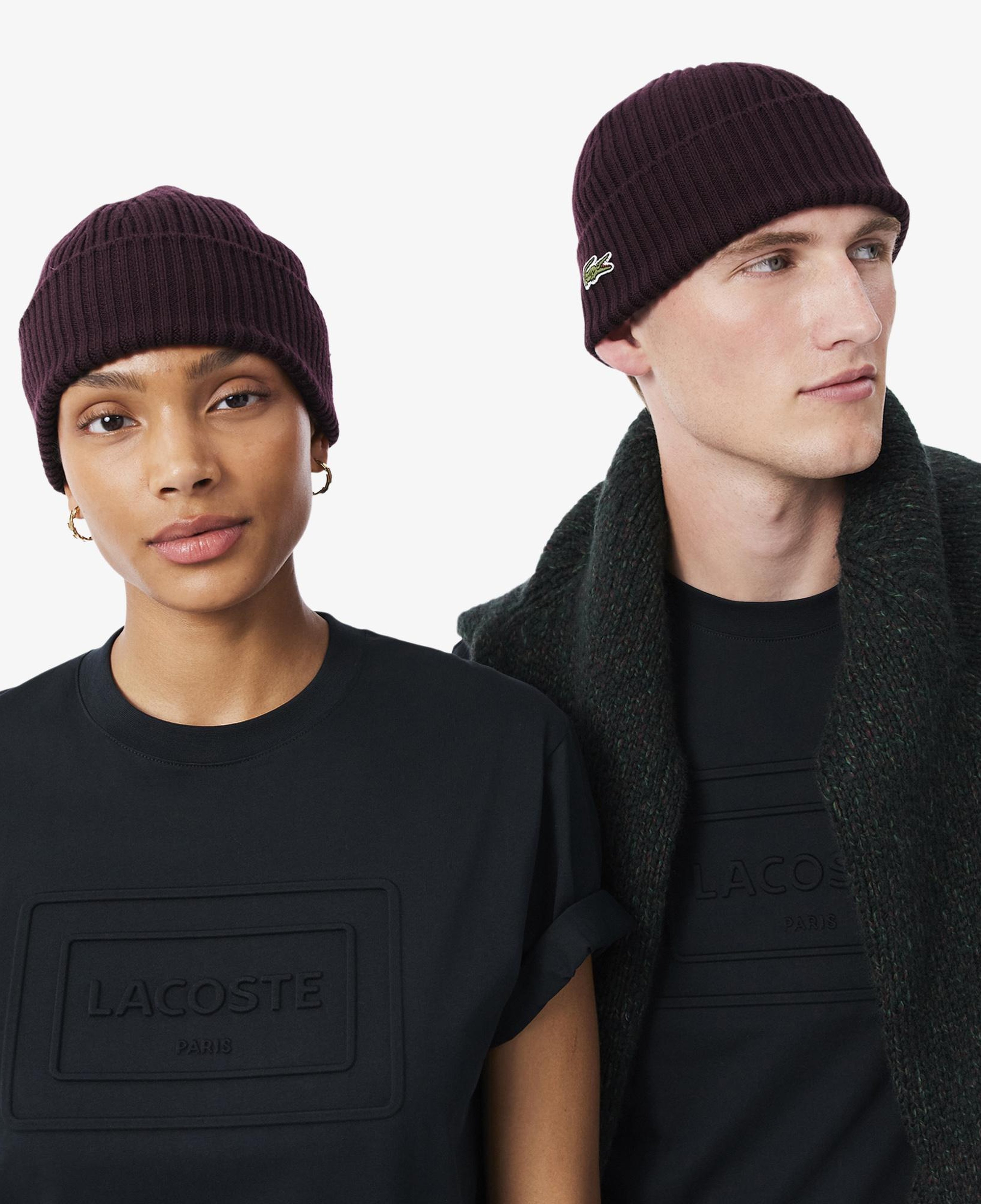 Unisex Yün Bordo Bere