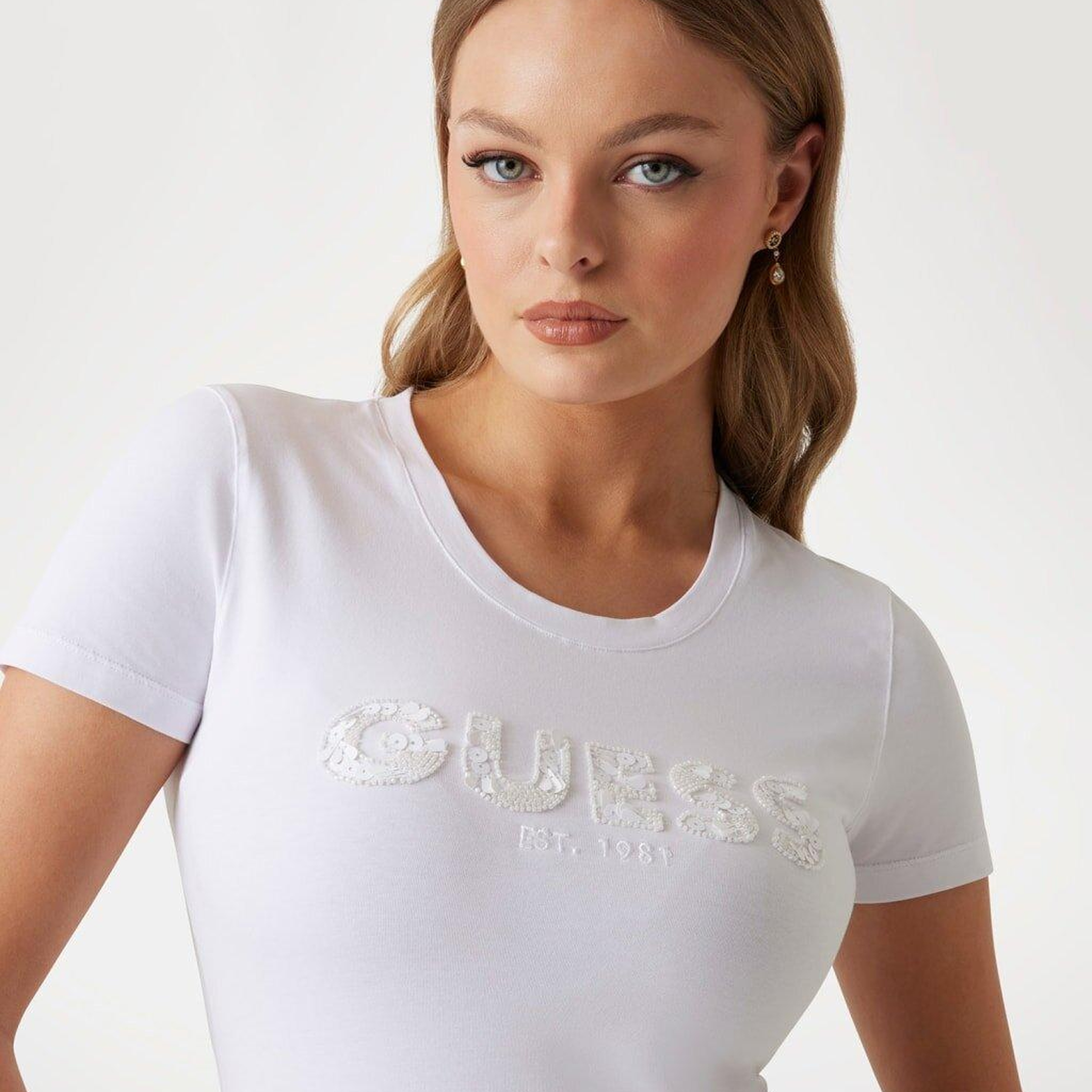 Cn Ss Logo  Kadın Slim Fit T-Shirt