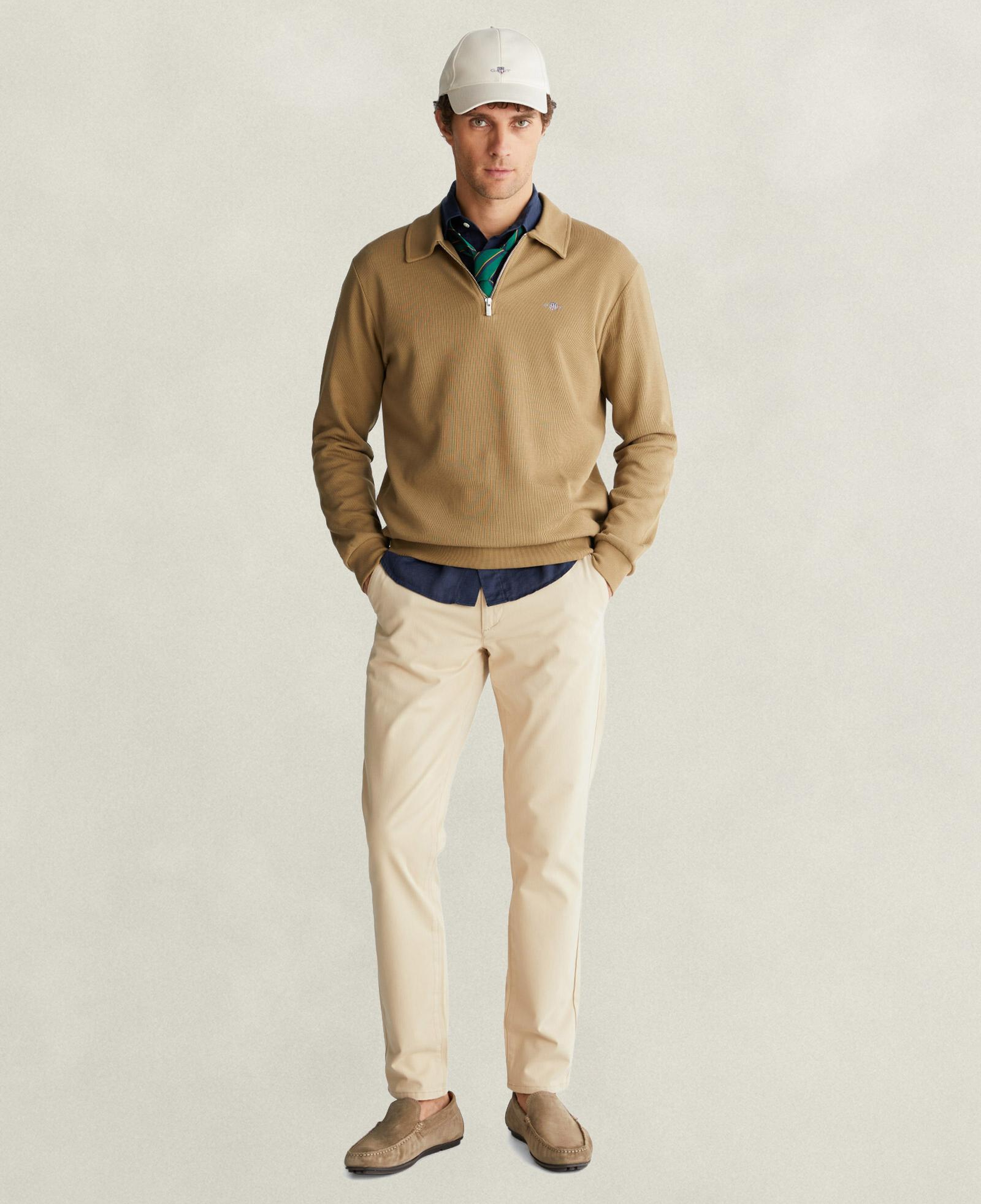GANT Erkek Kahverengi Yarım Fermuarlı Sweatshirt