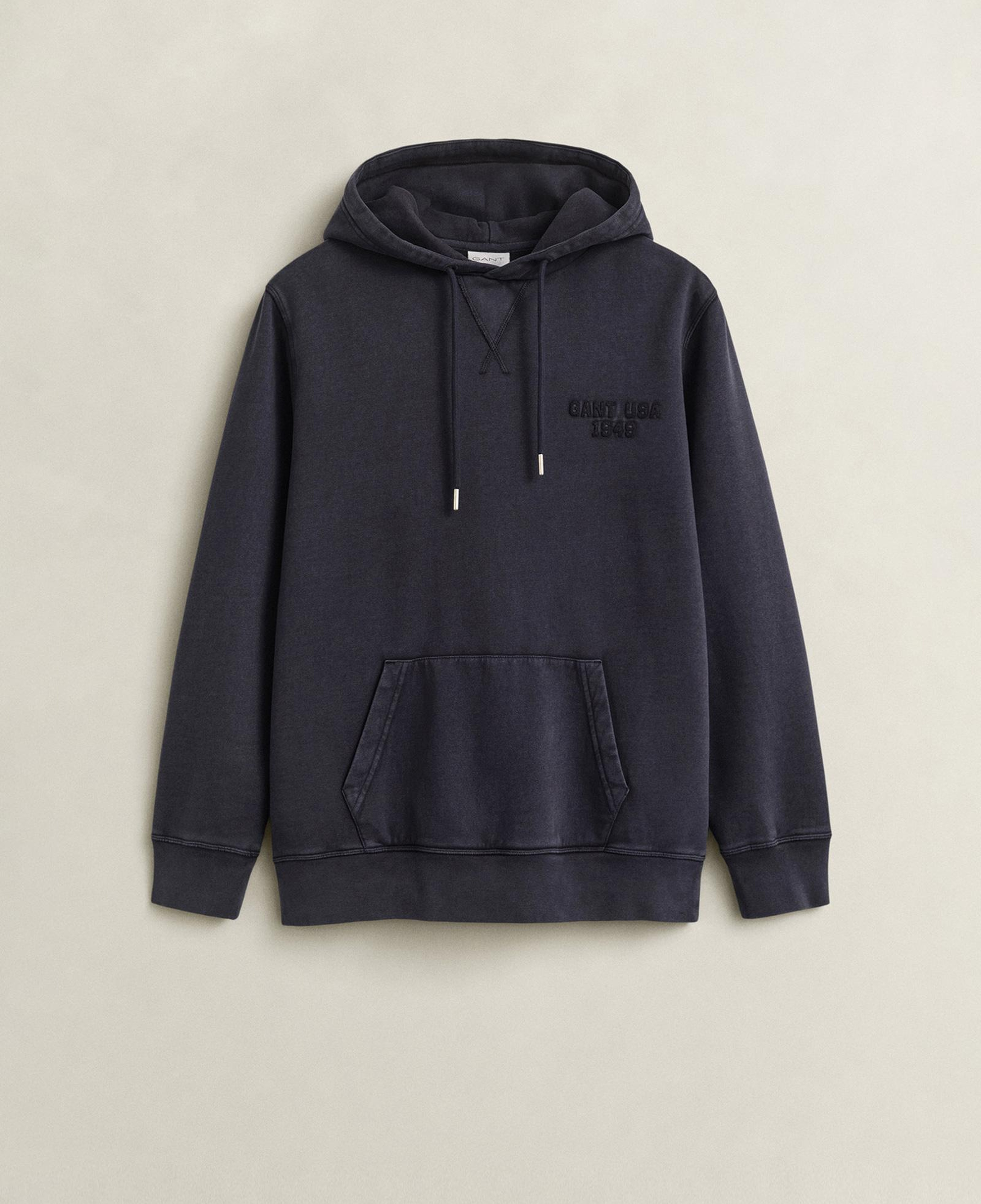 GANT Erkek Lacivert Kapüşonlu %100 Pamuk Sweatshirt