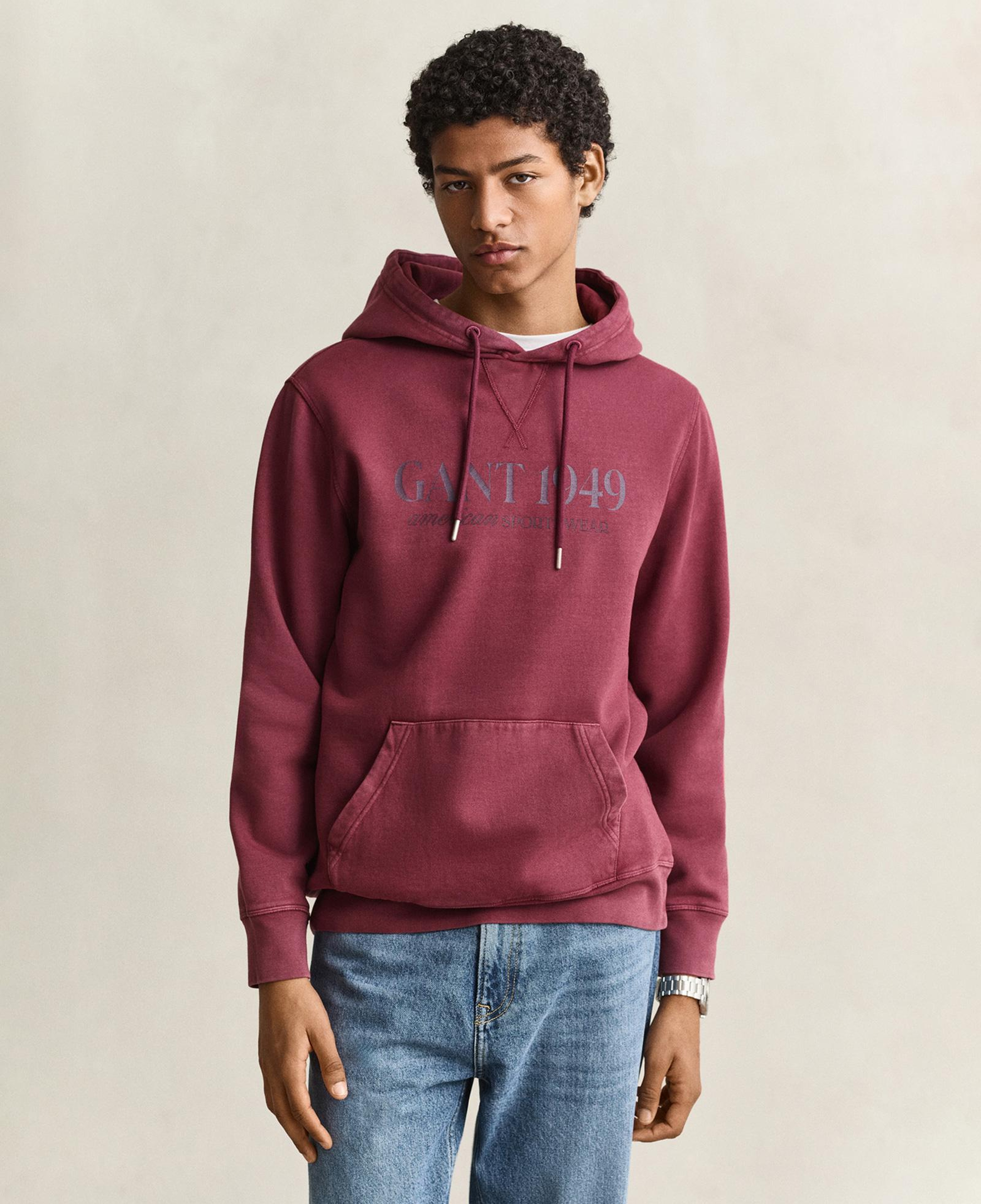 GANT Erkek Kırmızı Kapüşonlu Sweatshirt