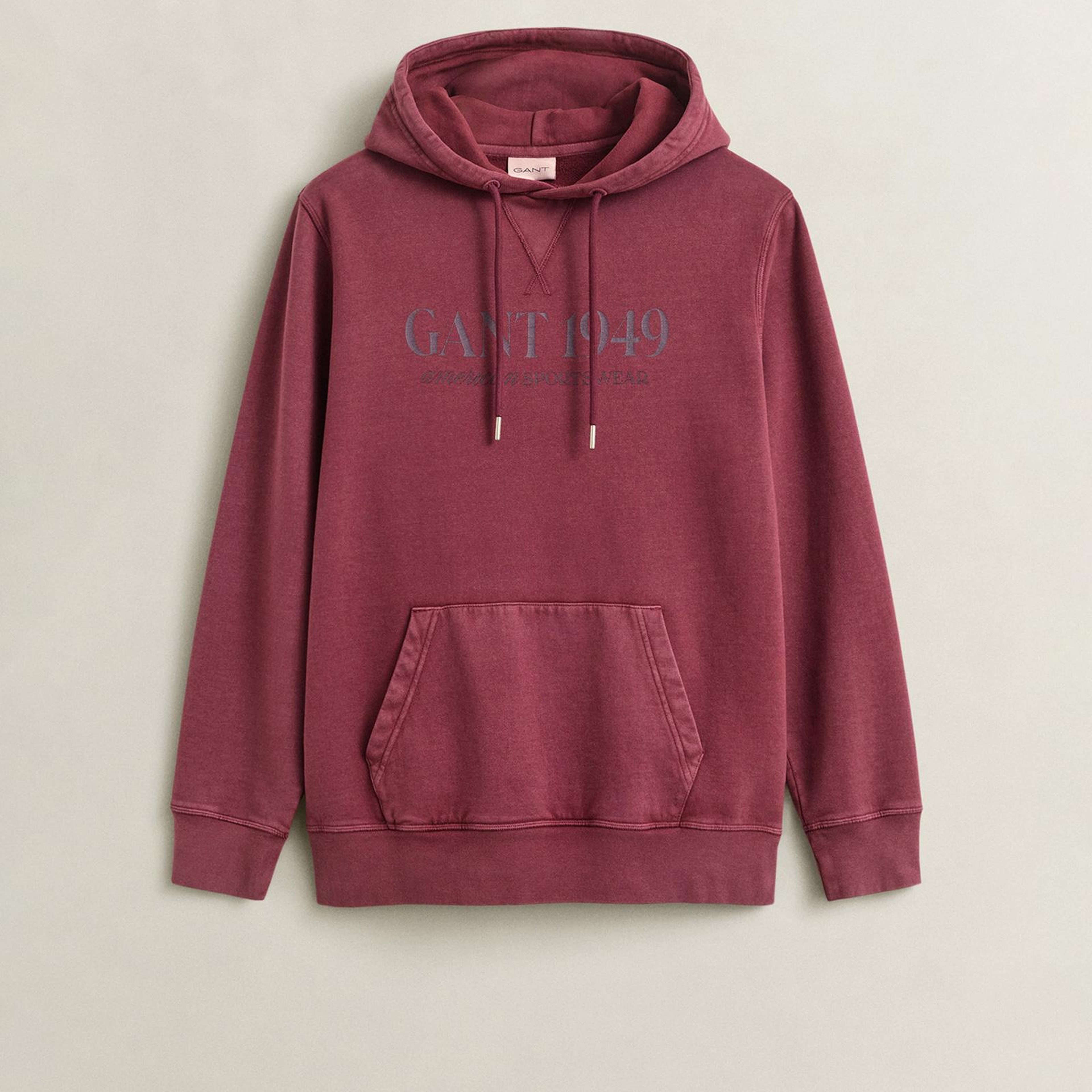GANT Erkek Kırmızı Kapüşonlu Sweatshirt