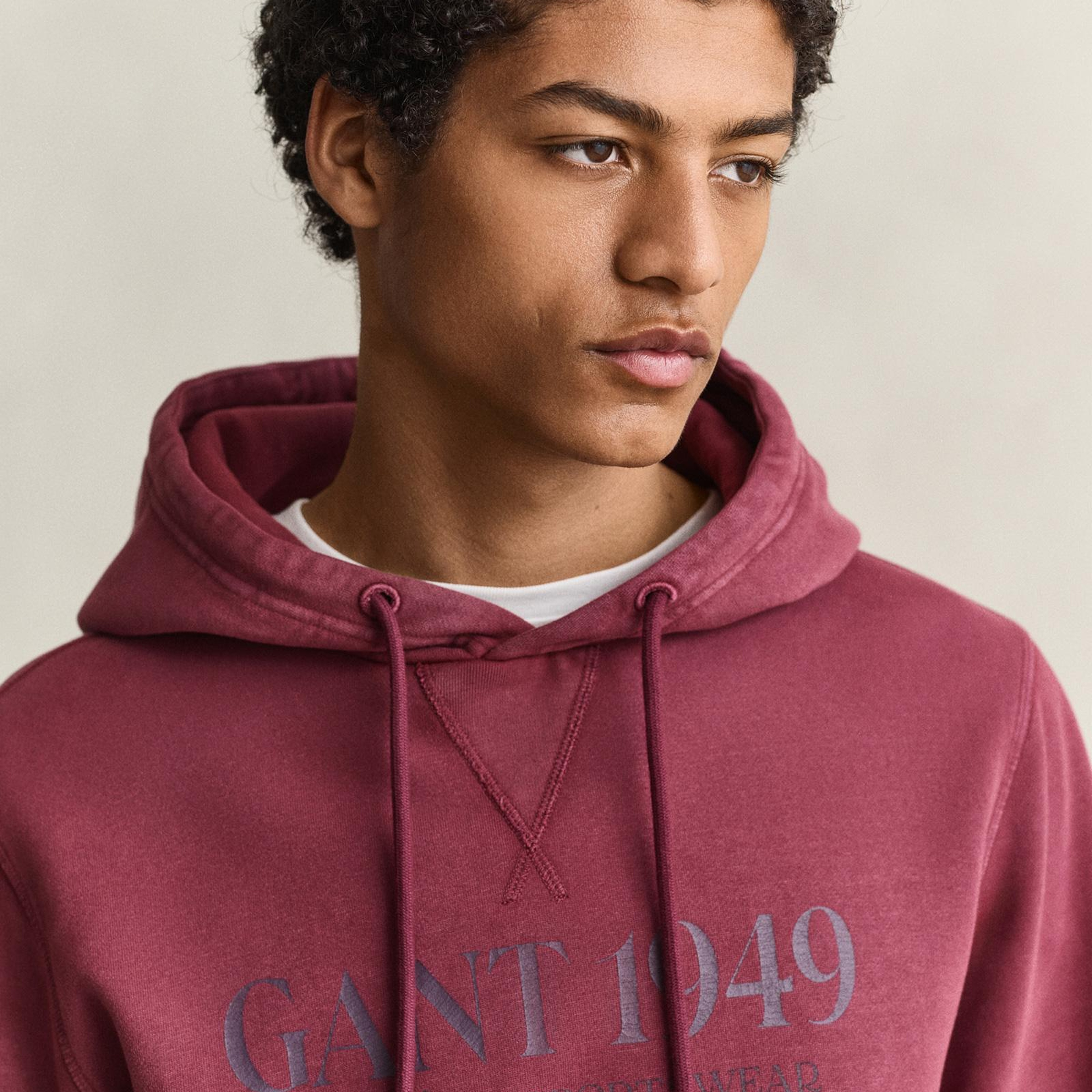 GANT Erkek Kırmızı Kapüşonlu Sweatshirt