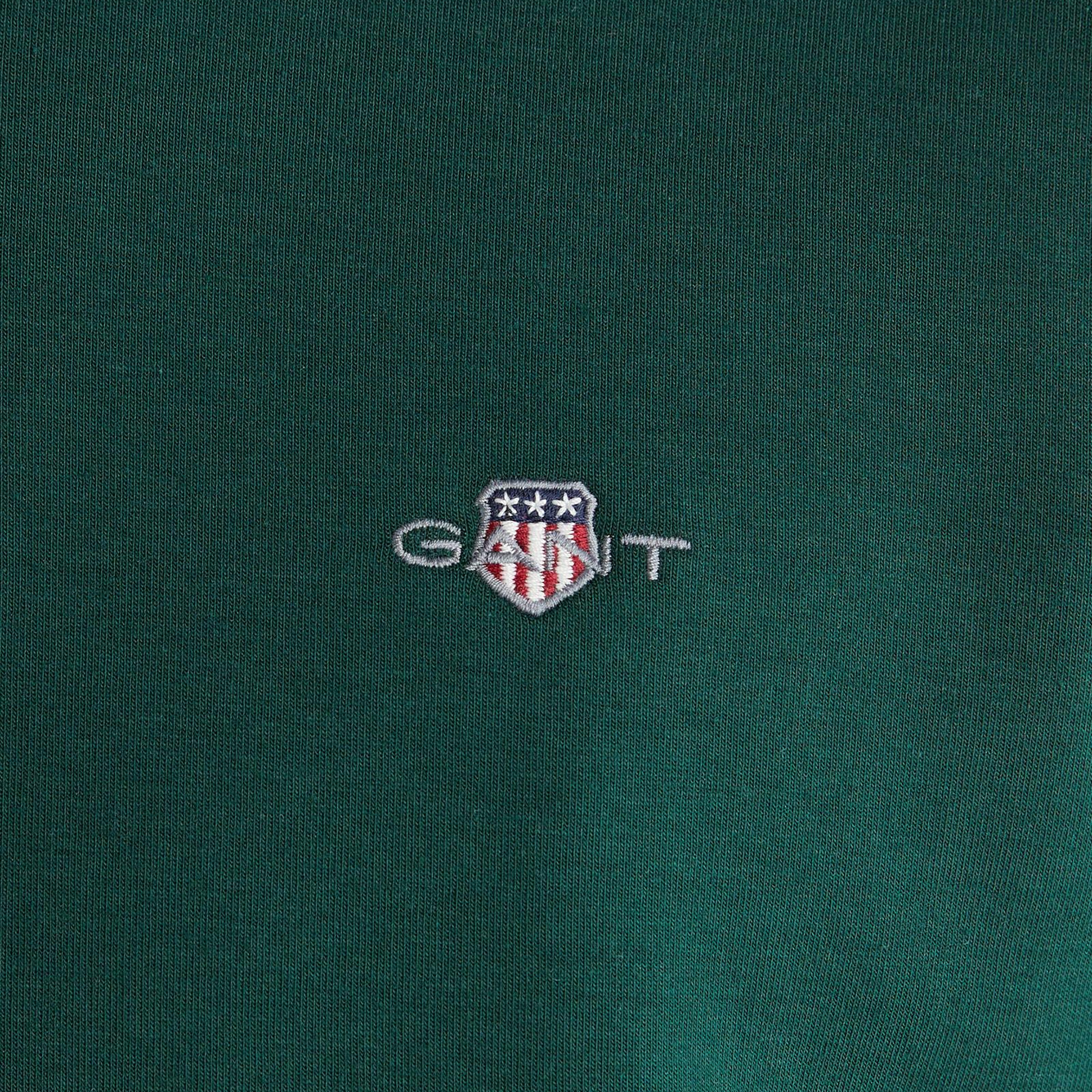 GANT Erkek Yeşil Yarım Fermuarlı Sweatshirt