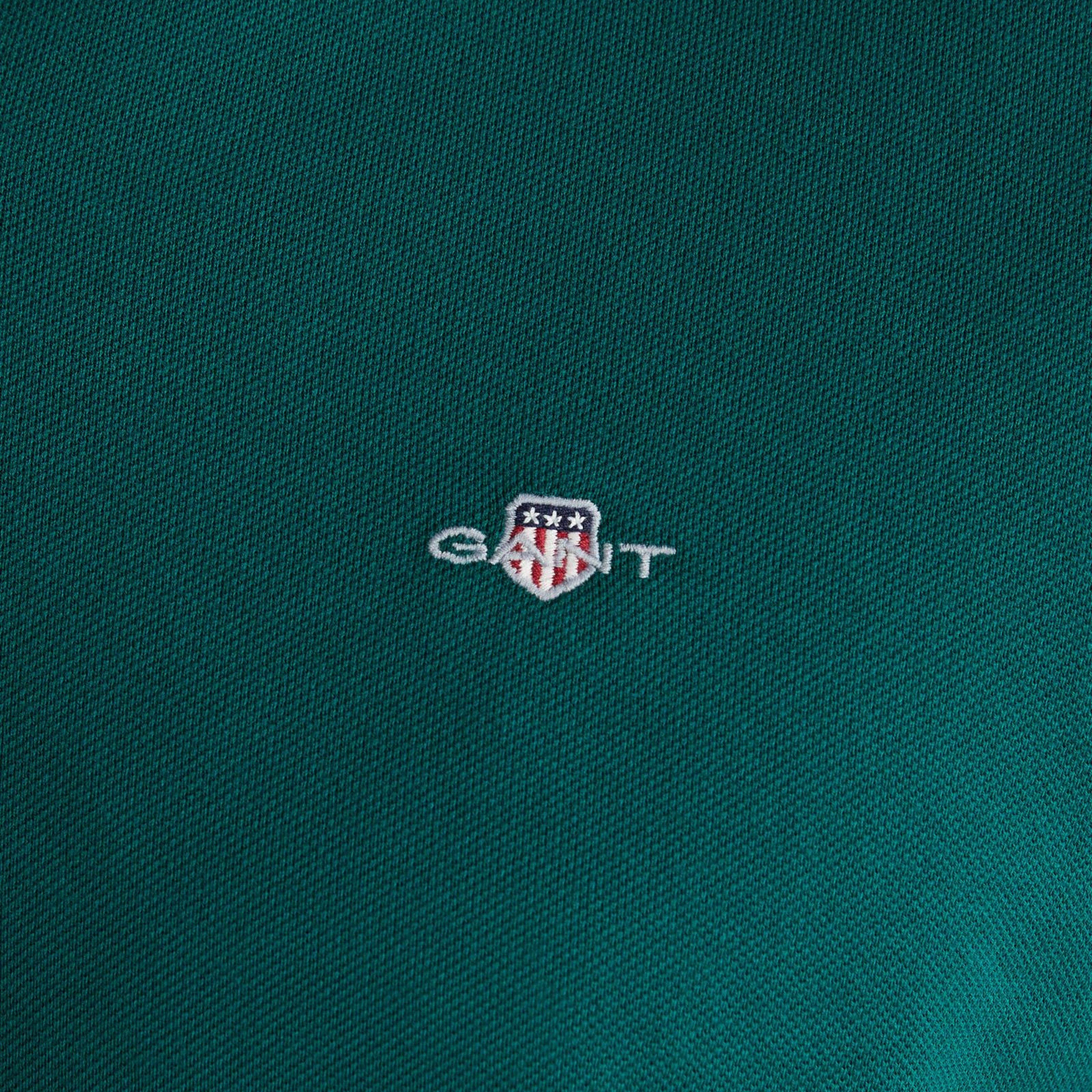 GANT Erkek Yeşil Regular Fit Polo Yaka T-Shirt