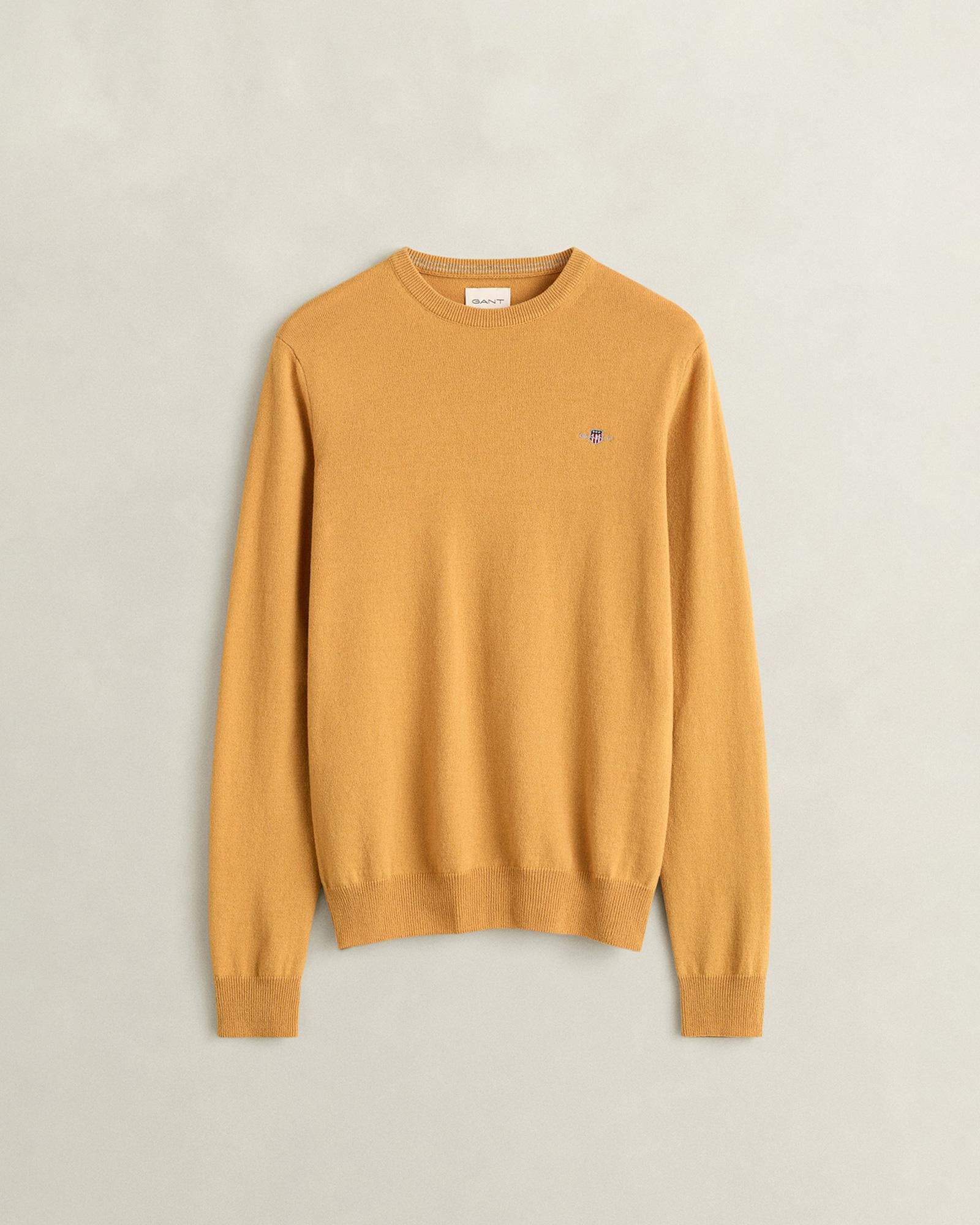 GANT Erkek Sarı Regular Fit Kazak