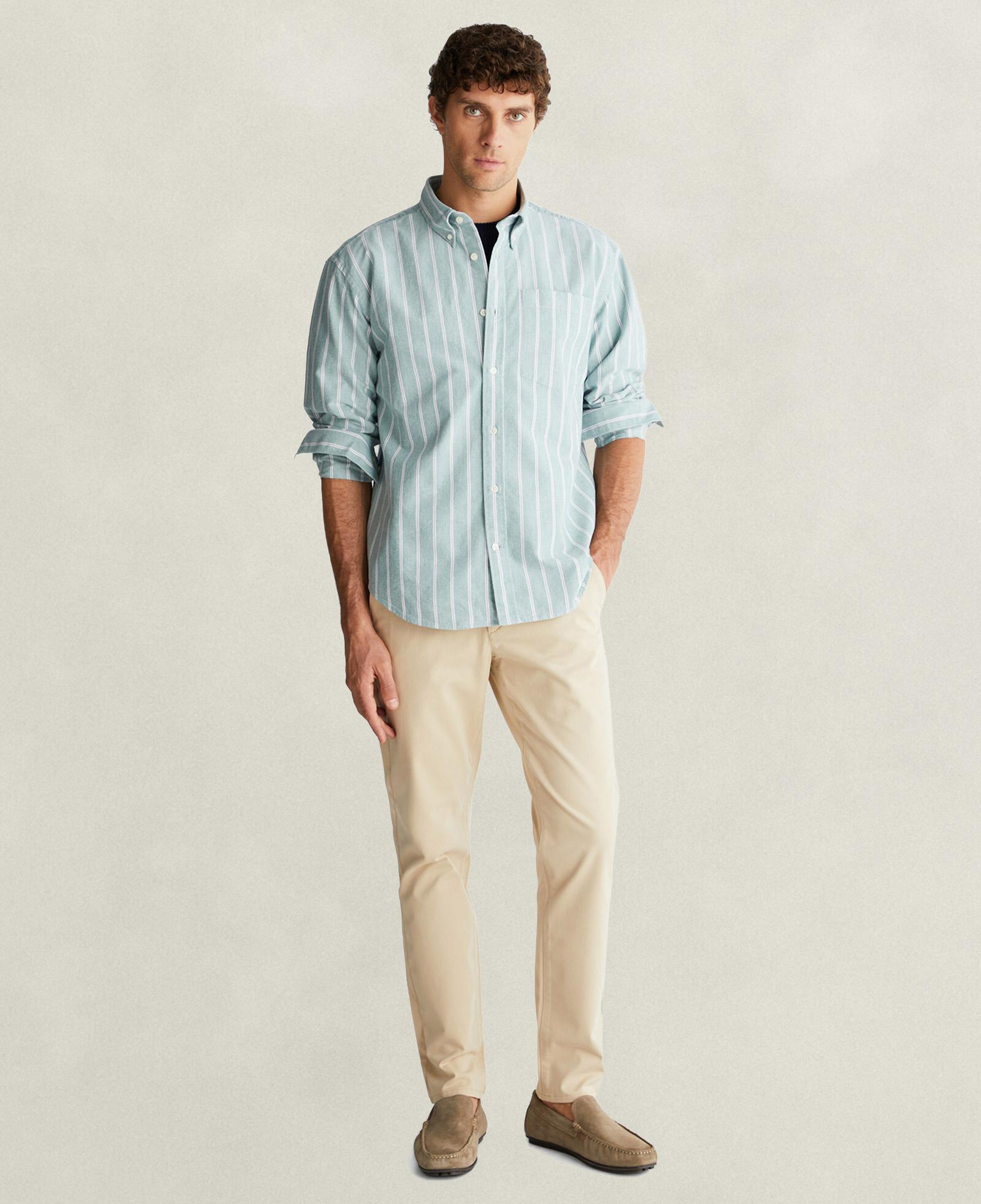 GANT Erkek Yeşil Relaxed Fit %100 Pamuk Gömlek