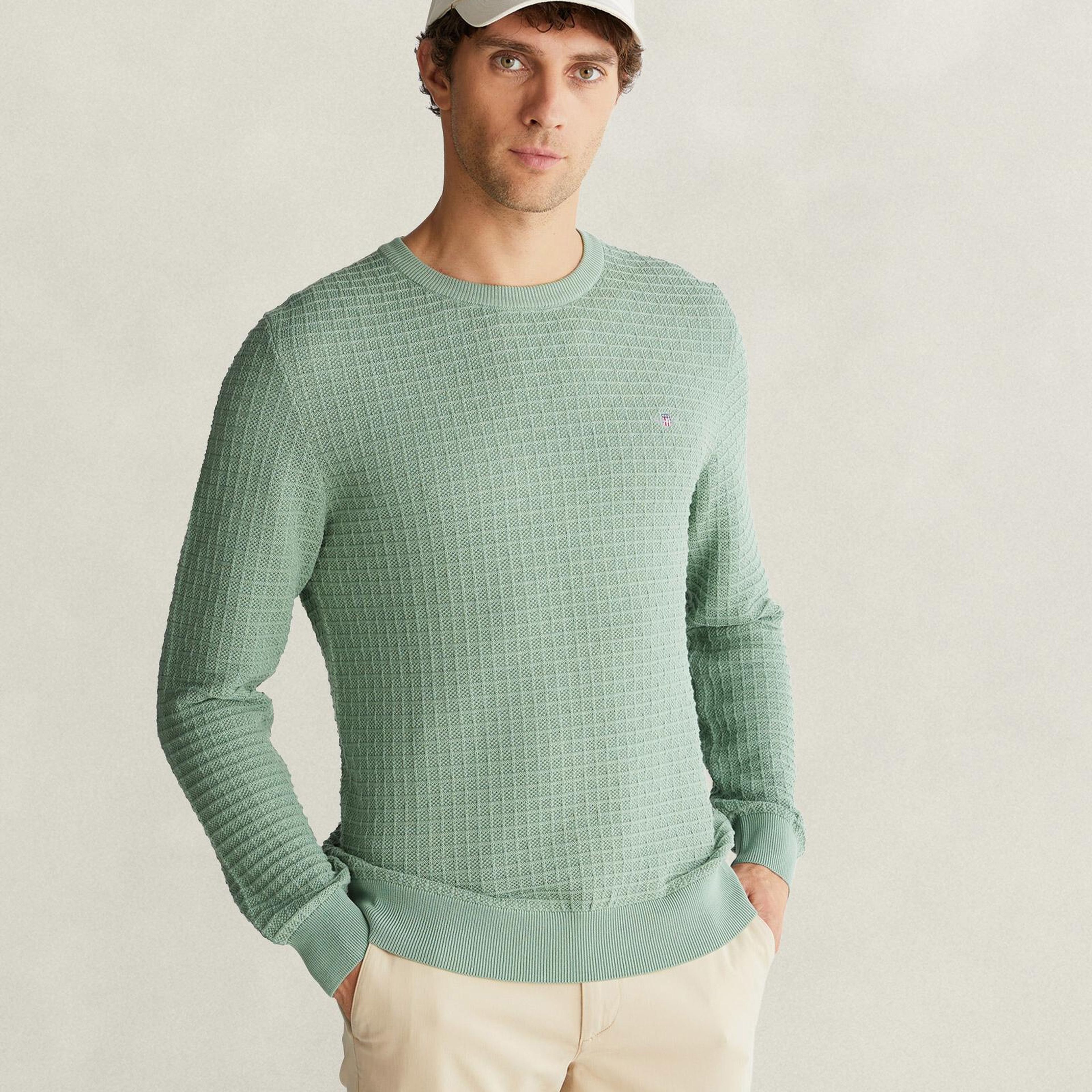 GANT Erkek Yeşil Regular Fit Kazak