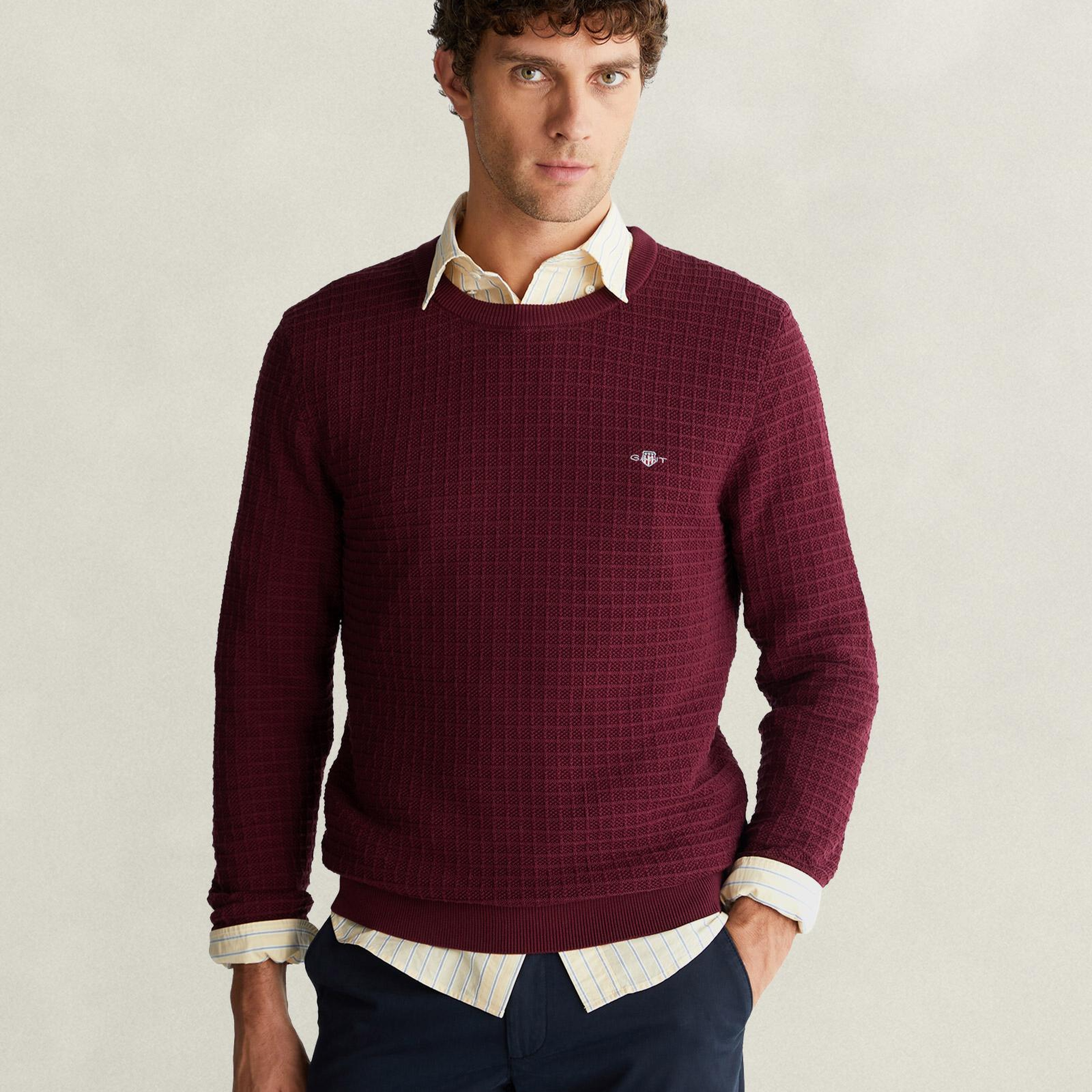 GANT Erkek Pembe Regular Fit Kazak