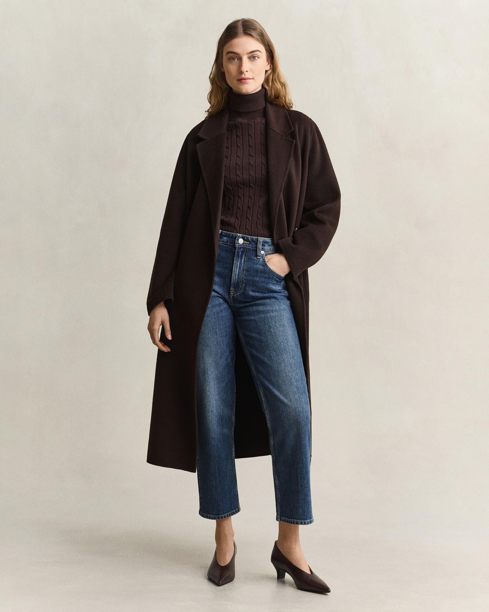 GANT Kadın Kahverengi Regular Fit Mont