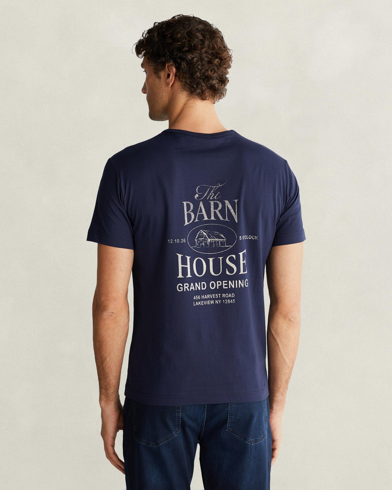 GANT Erkek Lacivert Regular Fit T-Shirt