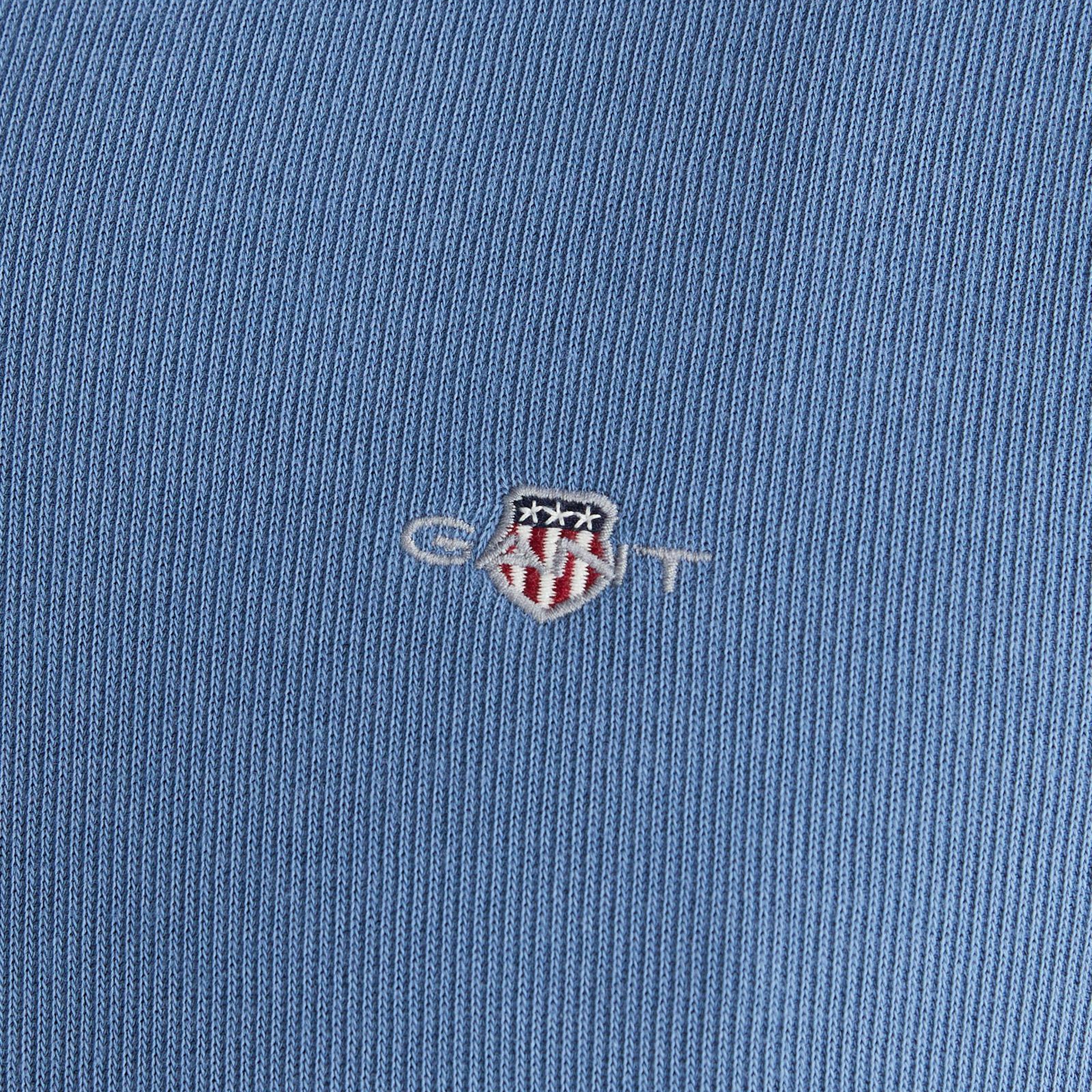 GANT Erkek Mavi Yarım Fermuarlı Sweatshirt