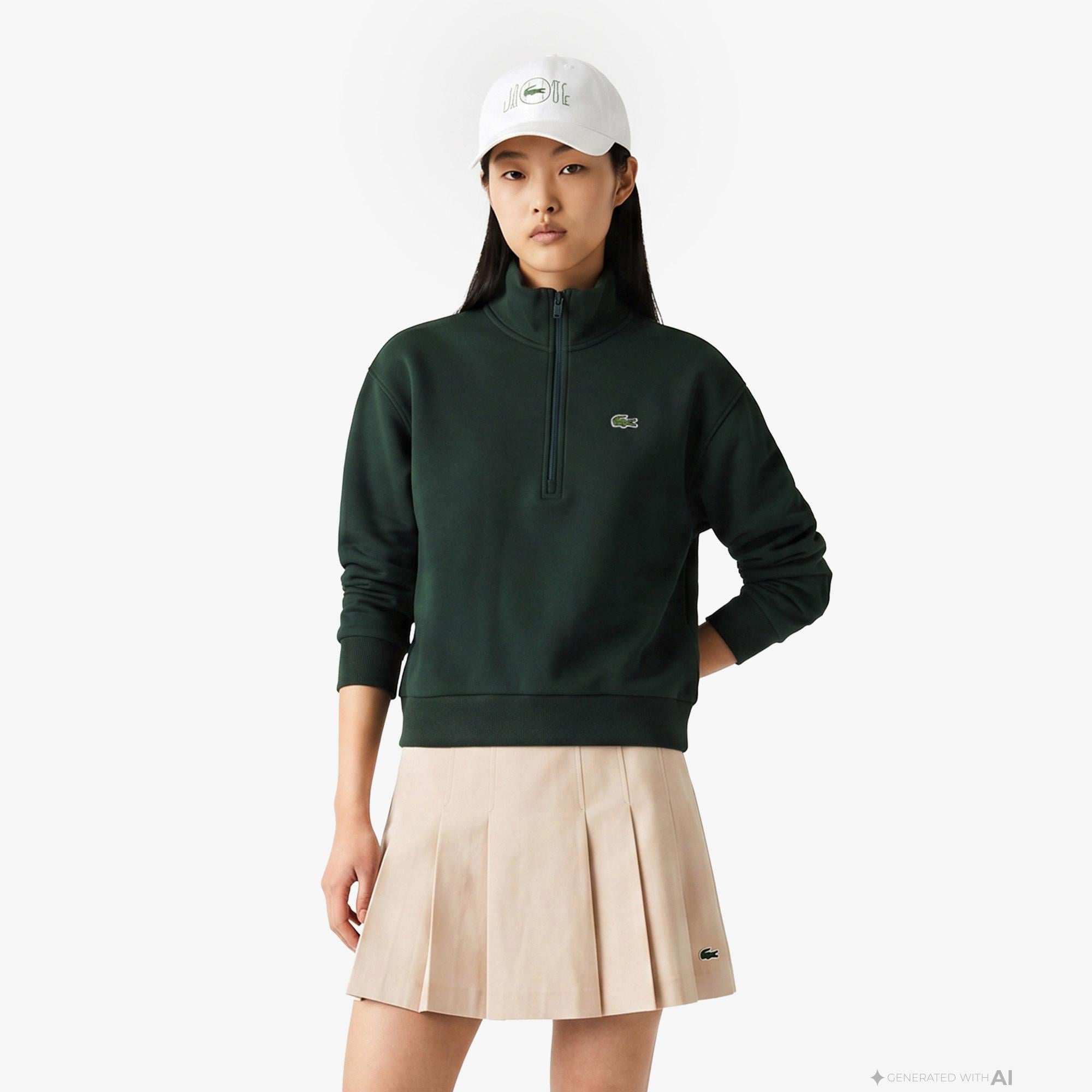 Lacoste Kadın Yeşil Sweatshirt