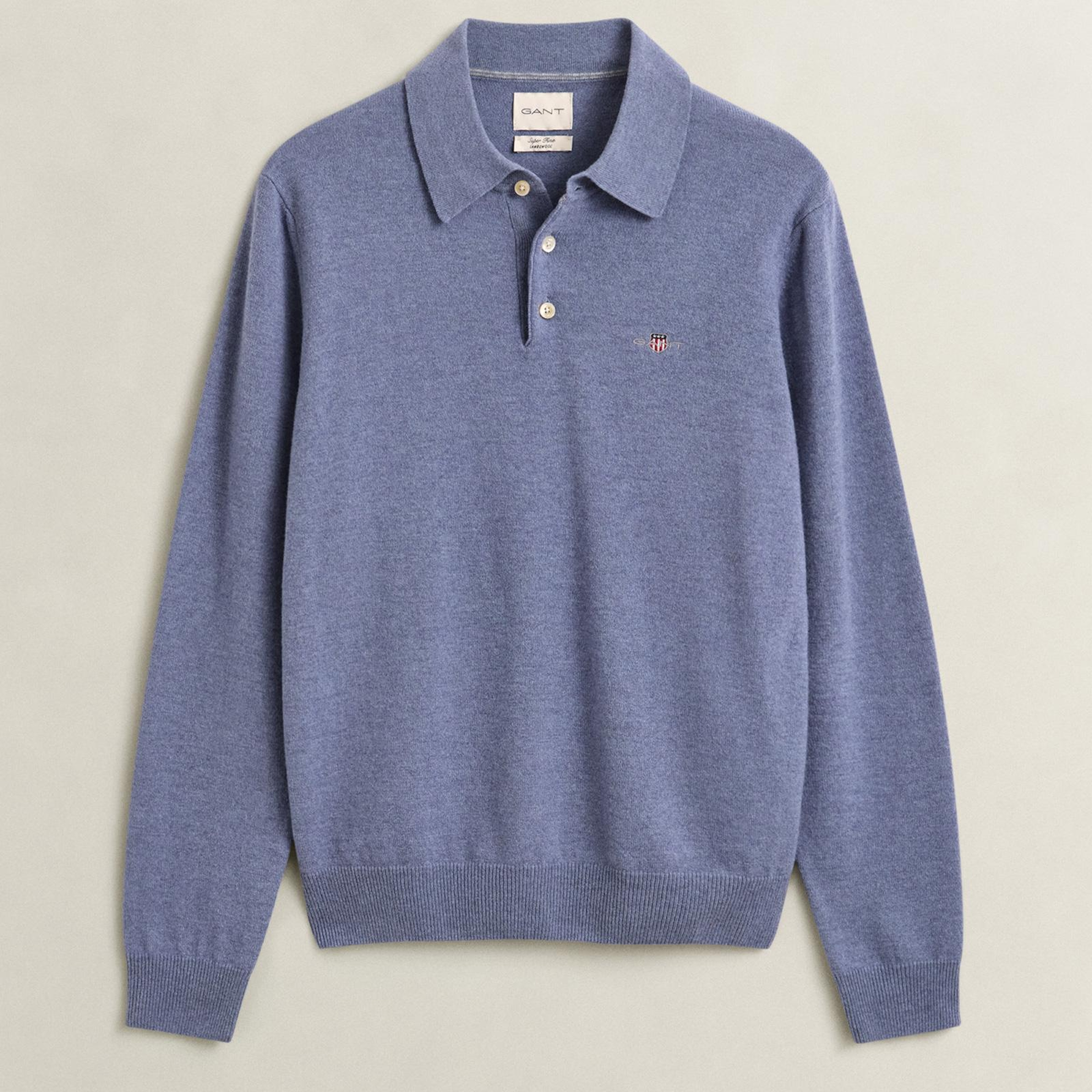 GANT Erkek Mavi Regular Fit Polo Kazak