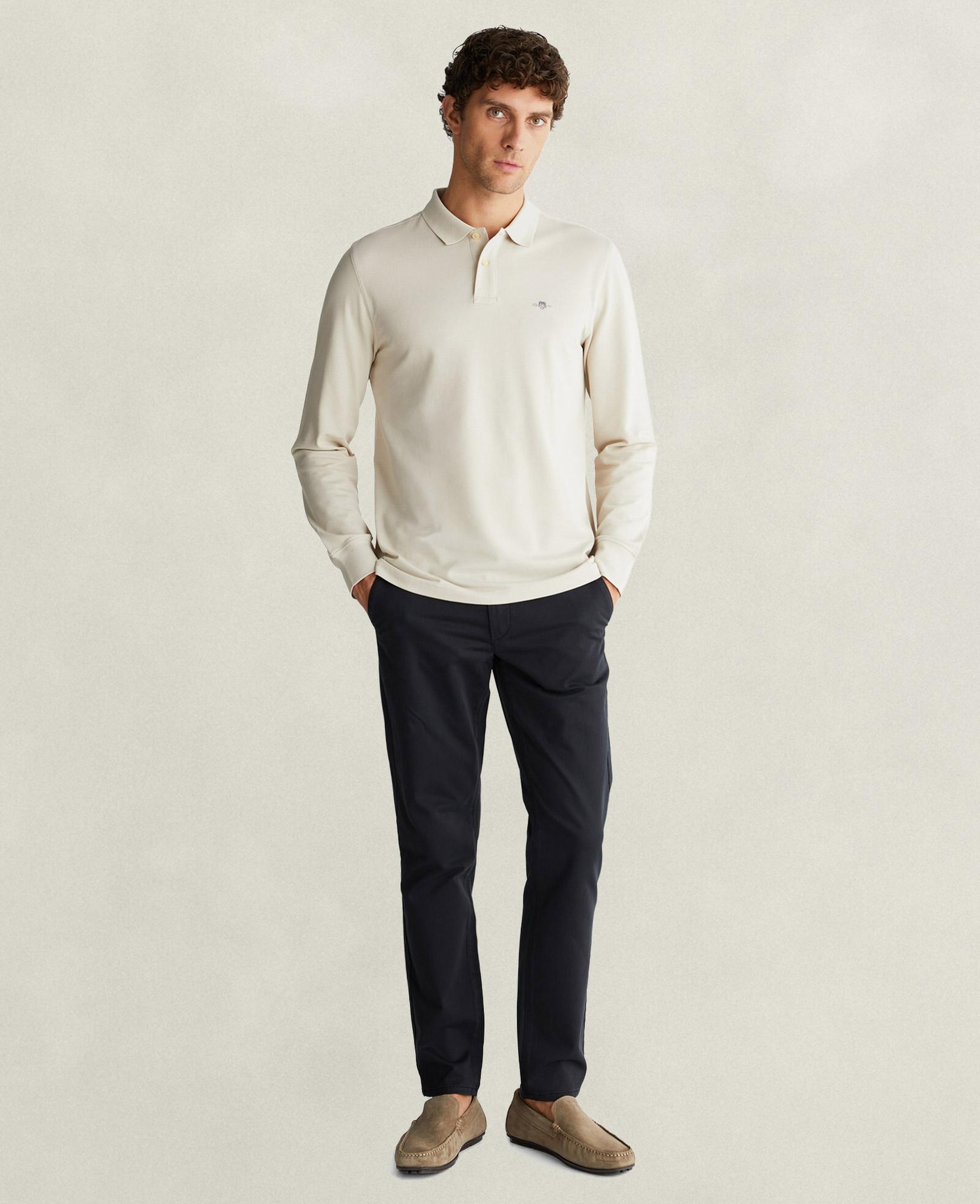 GANT Erkek Bej Regular Fit Polo Yaka T-Shirt