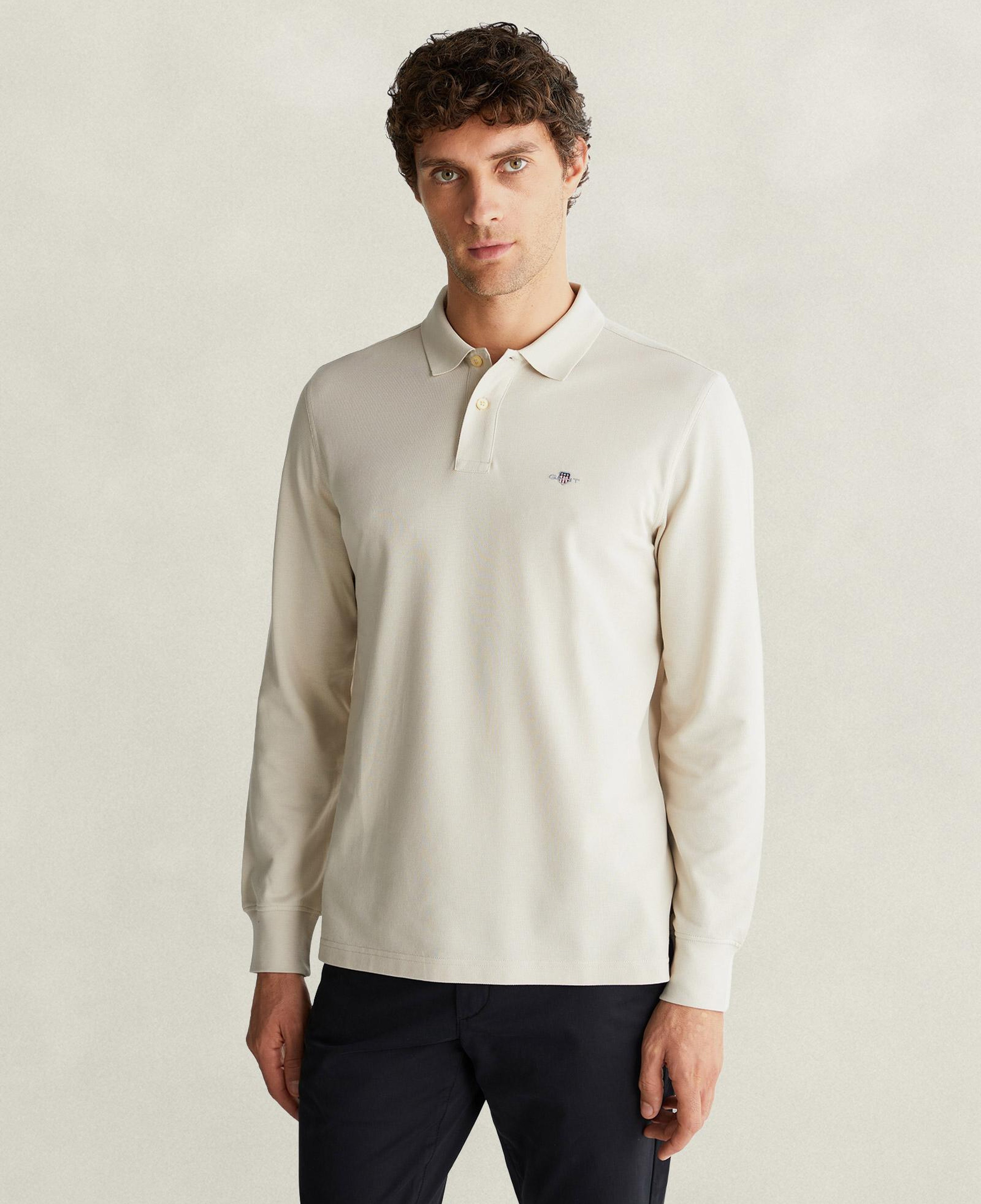GANT Erkek Bej Regular Fit Polo Yaka T-Shirt