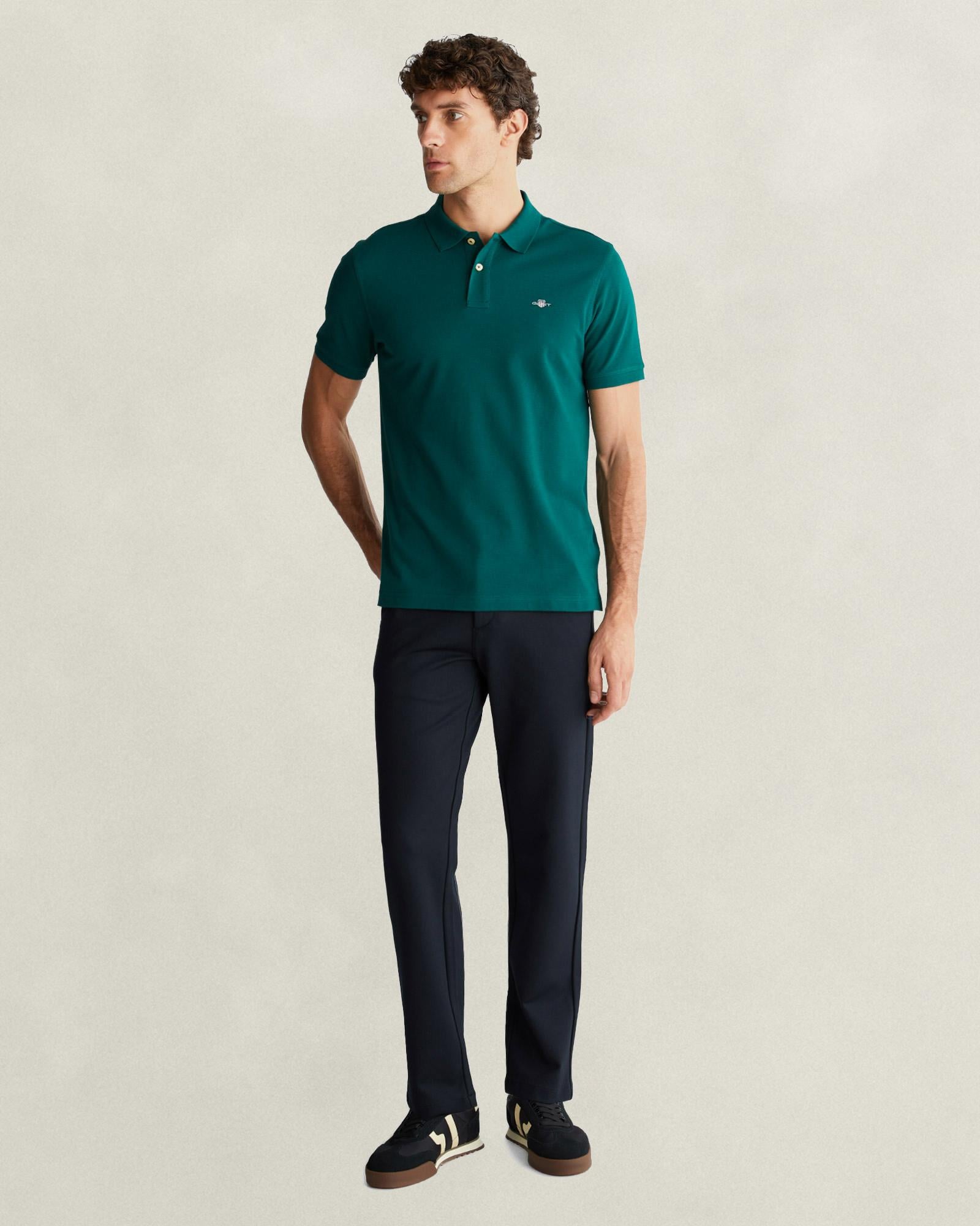 GANT Erkek Siyah Regular Fit Pantolon