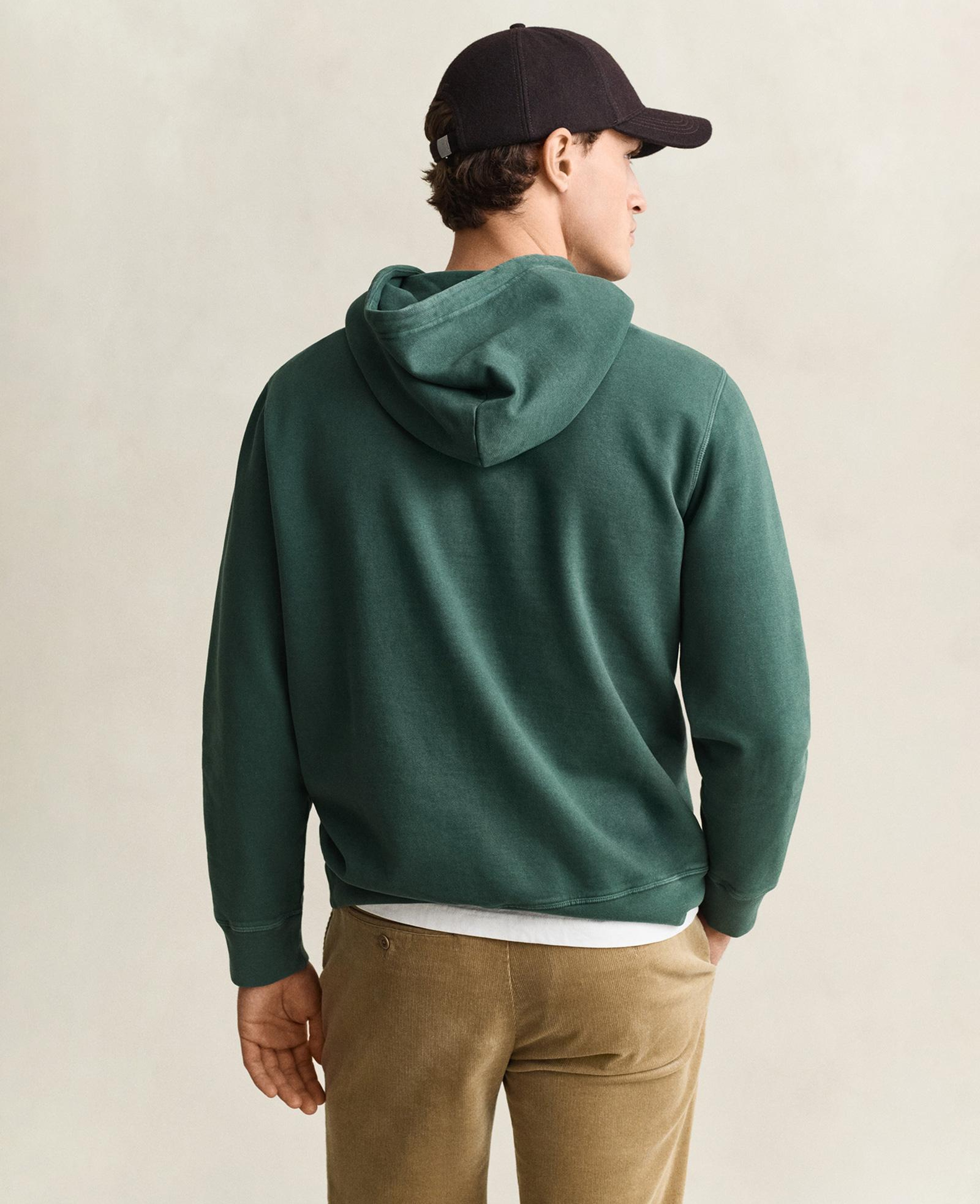 GANT Erkek Yeşil Kapüşonlu %100 Pamuk Sweatshirt