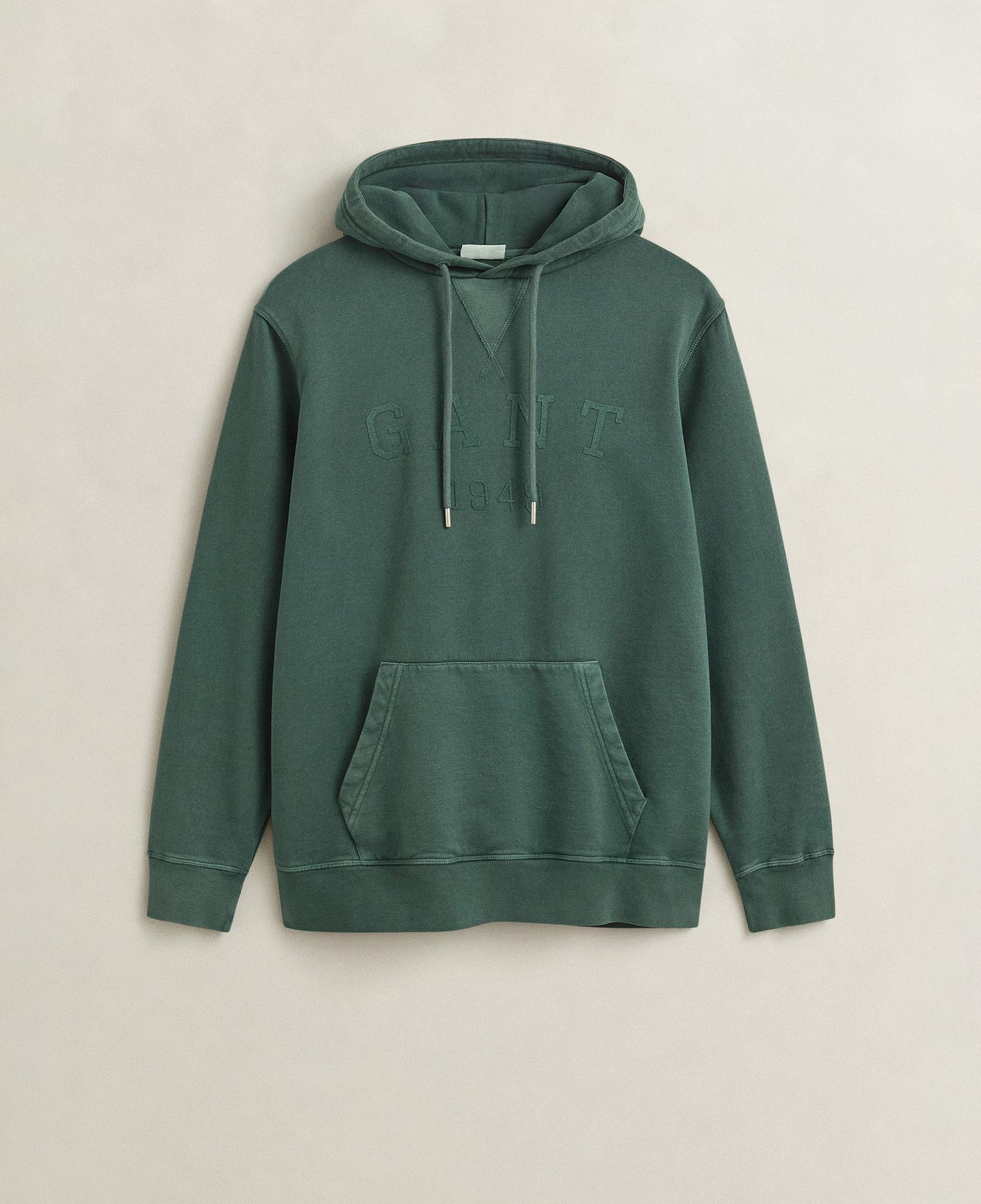 GANT Erkek Yeşil Kapüşonlu %100 Pamuk Sweatshirt