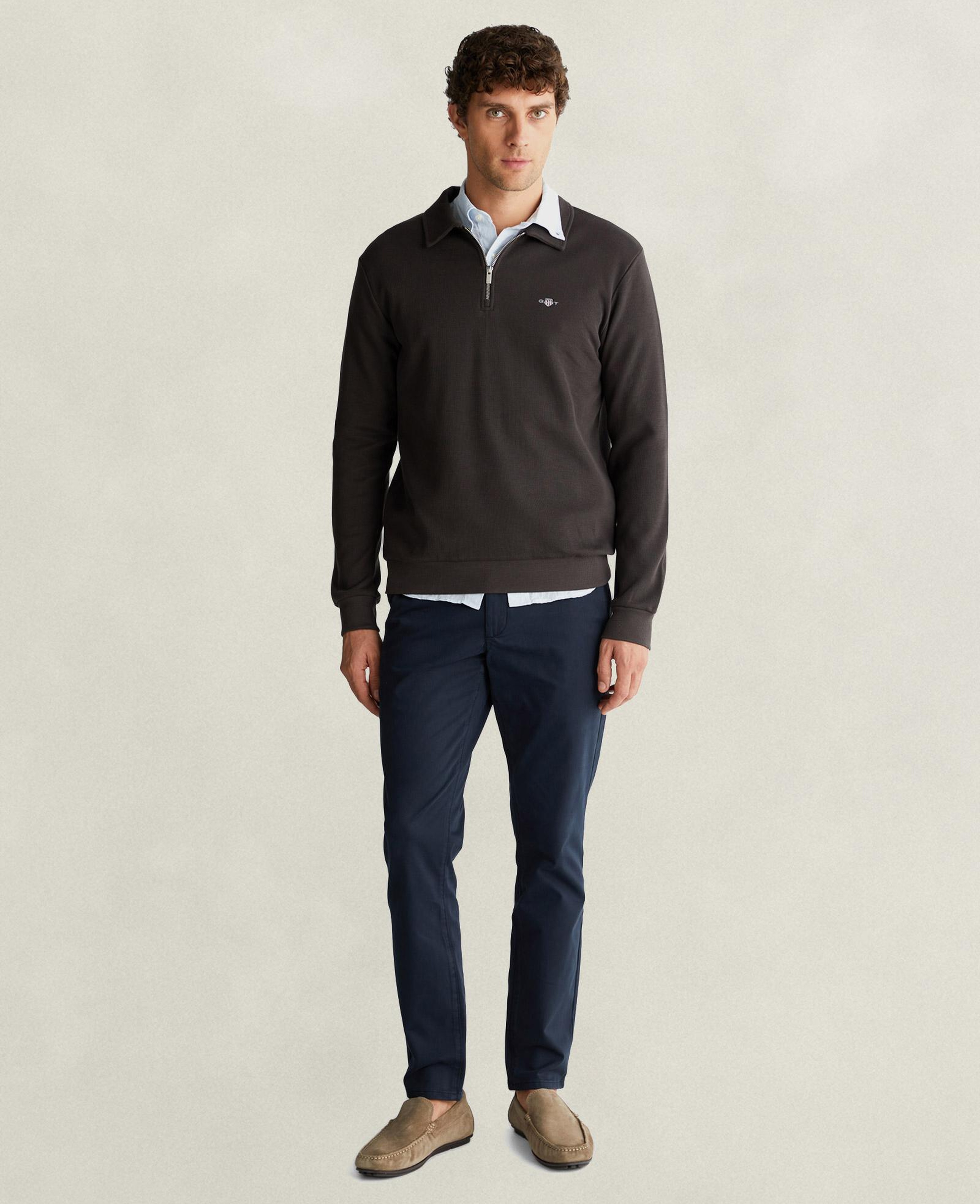 GANT Erkek Kahverengi Yarım Fermuarlı Sweatshirt