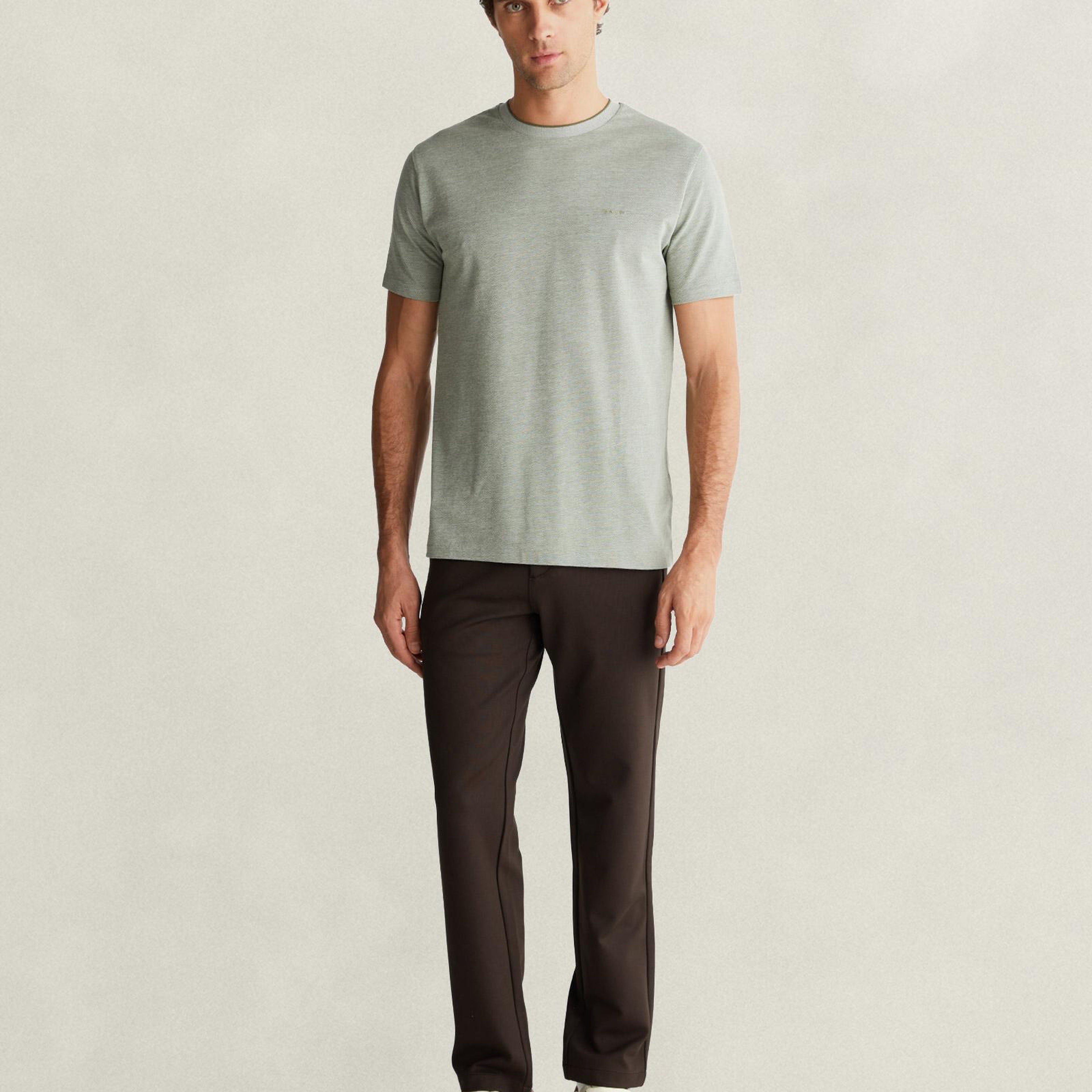 GANT Erkek Yeşil %100 Pamuk T-Shirt