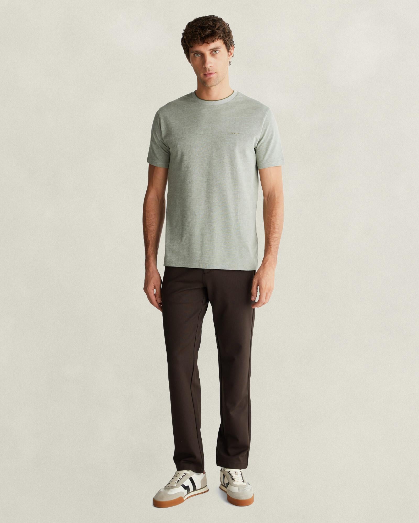 GANT Erkek Yeşil %100 Pamuk T-Shirt