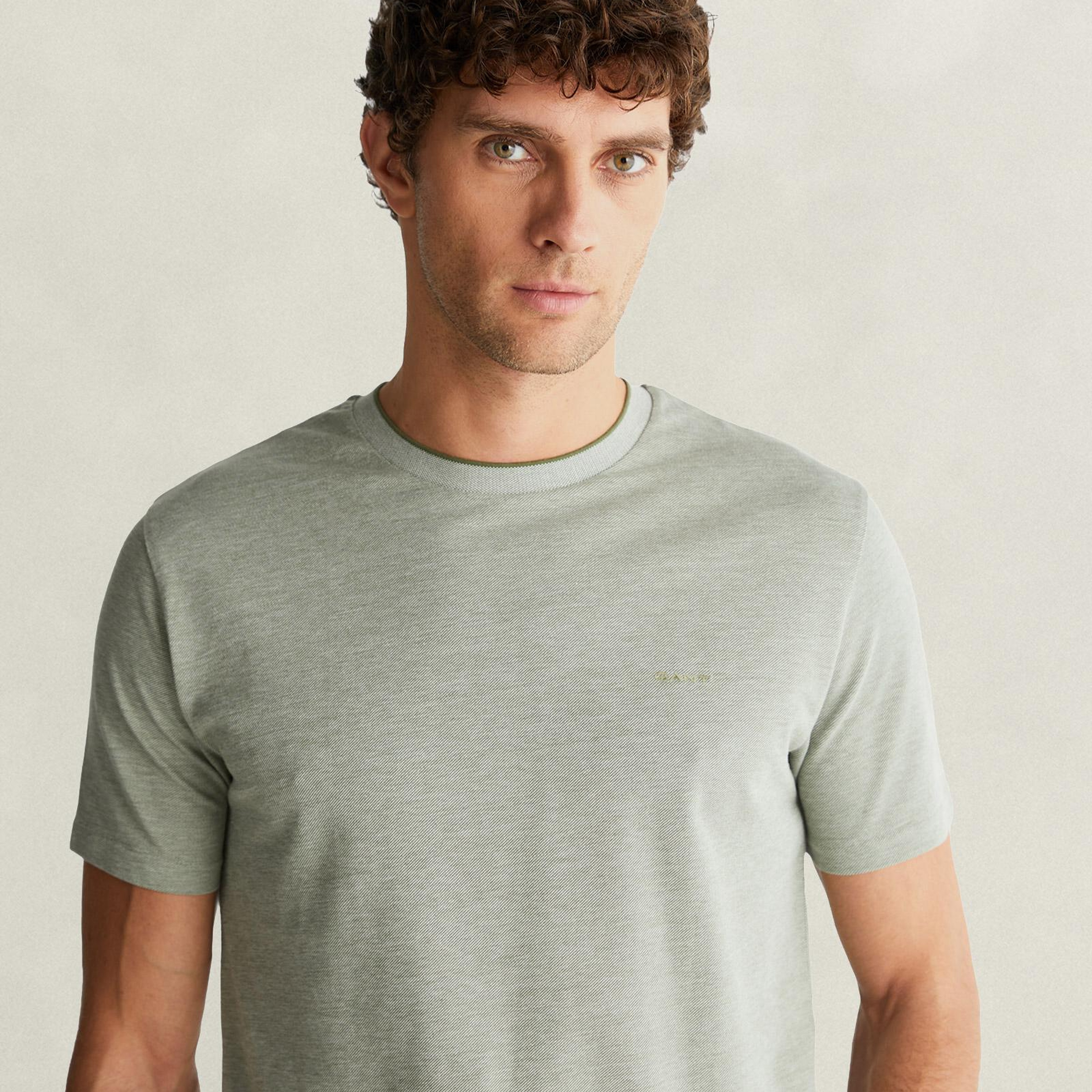 GANT Erkek Yeşil %100 Pamuk T-Shirt