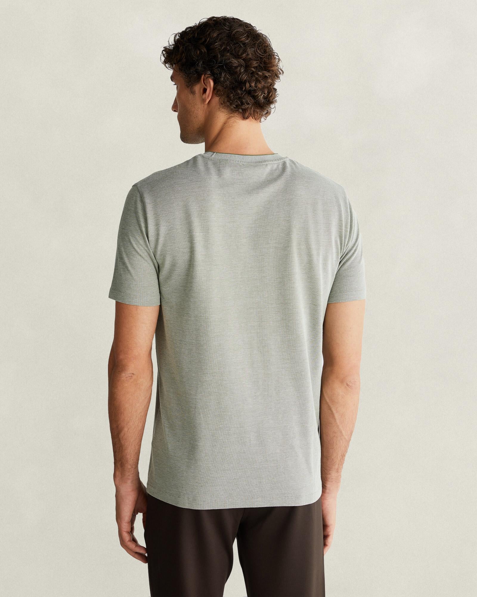 GANT Erkek Yeşil %100 Pamuk T-Shirt