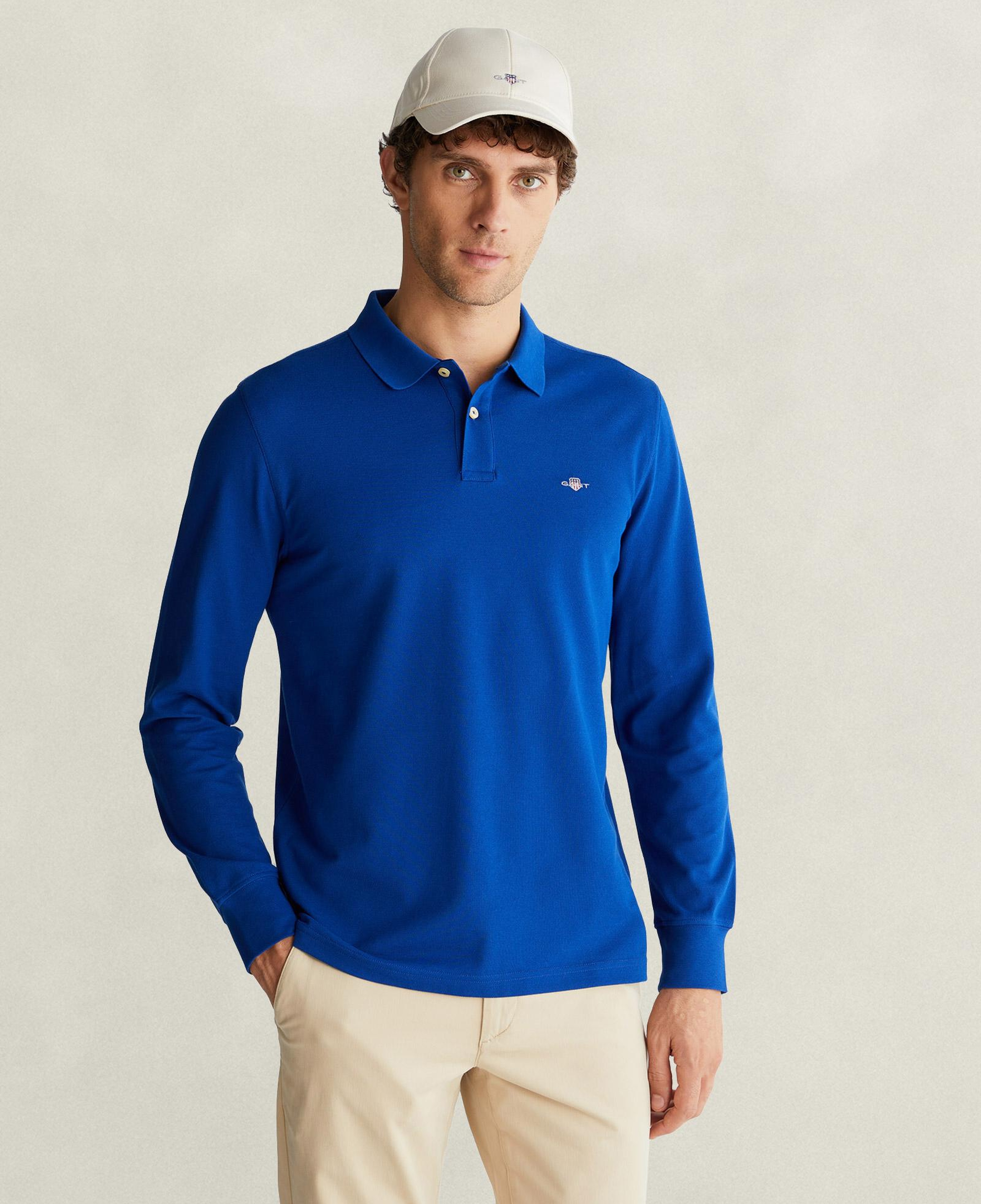 GANT Erkek Mavi Regular Fit Polo Yaka T-Shirt