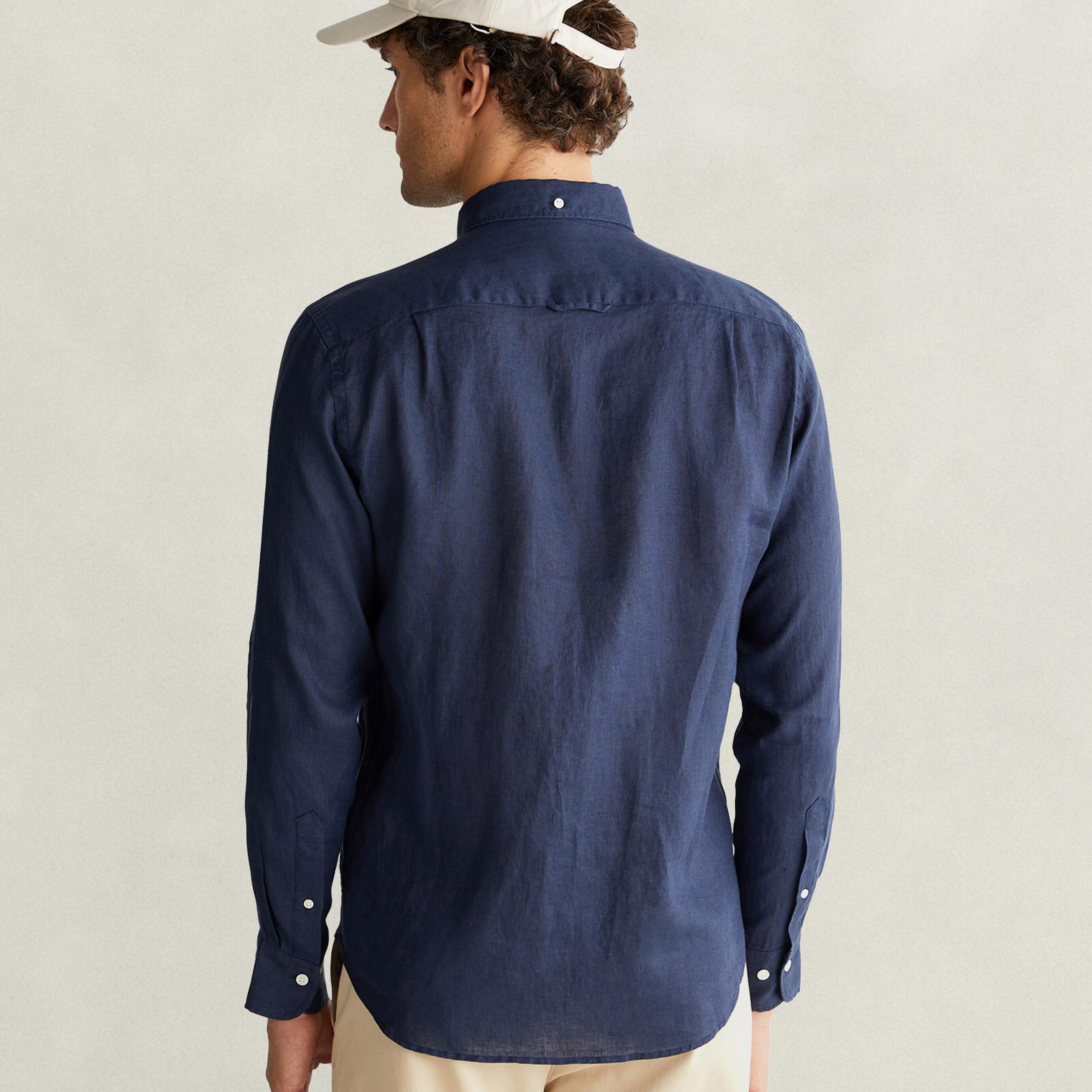 GANT Erkek Lacivert Regular Fit Gömlek