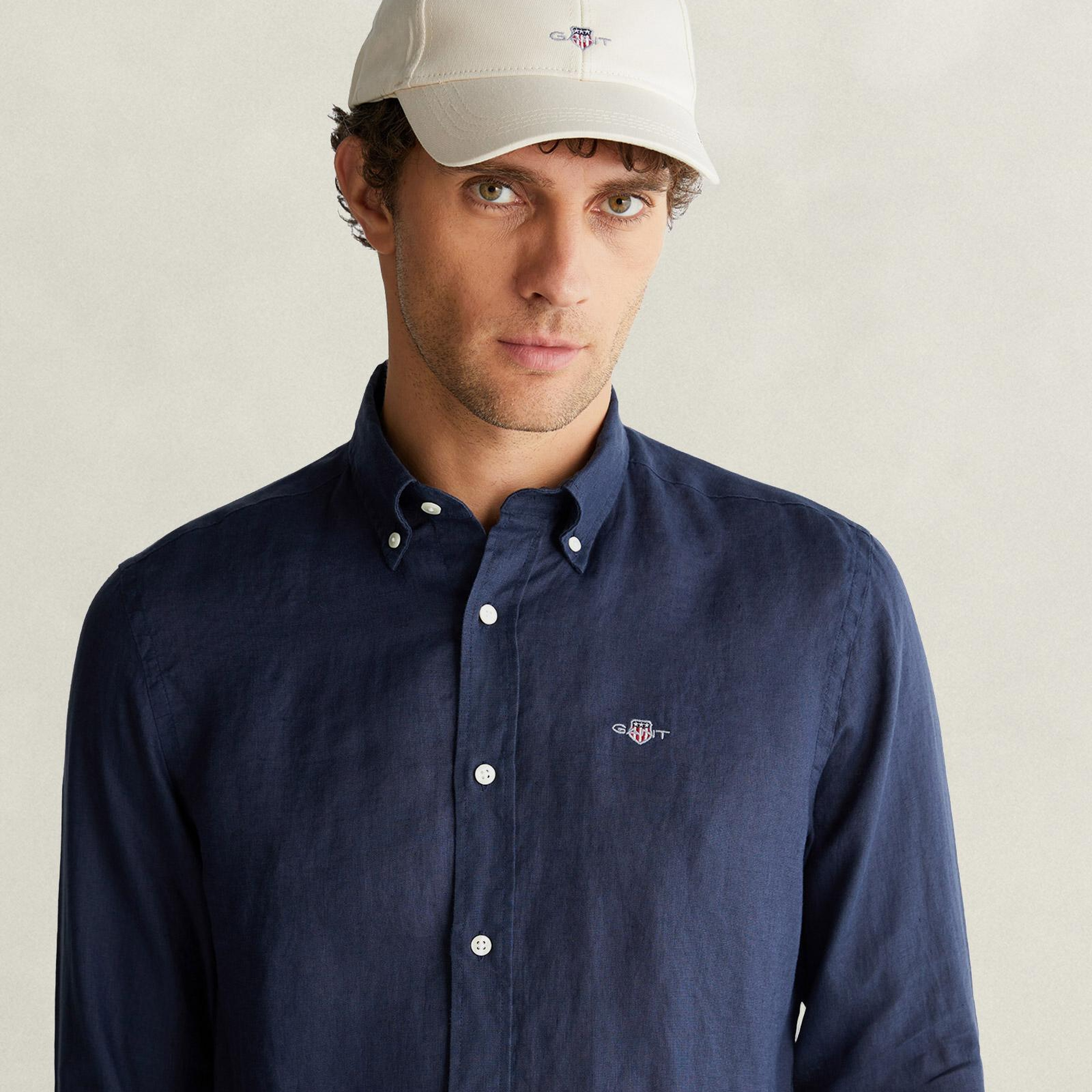 GANT Erkek Lacivert Regular Fit Gömlek