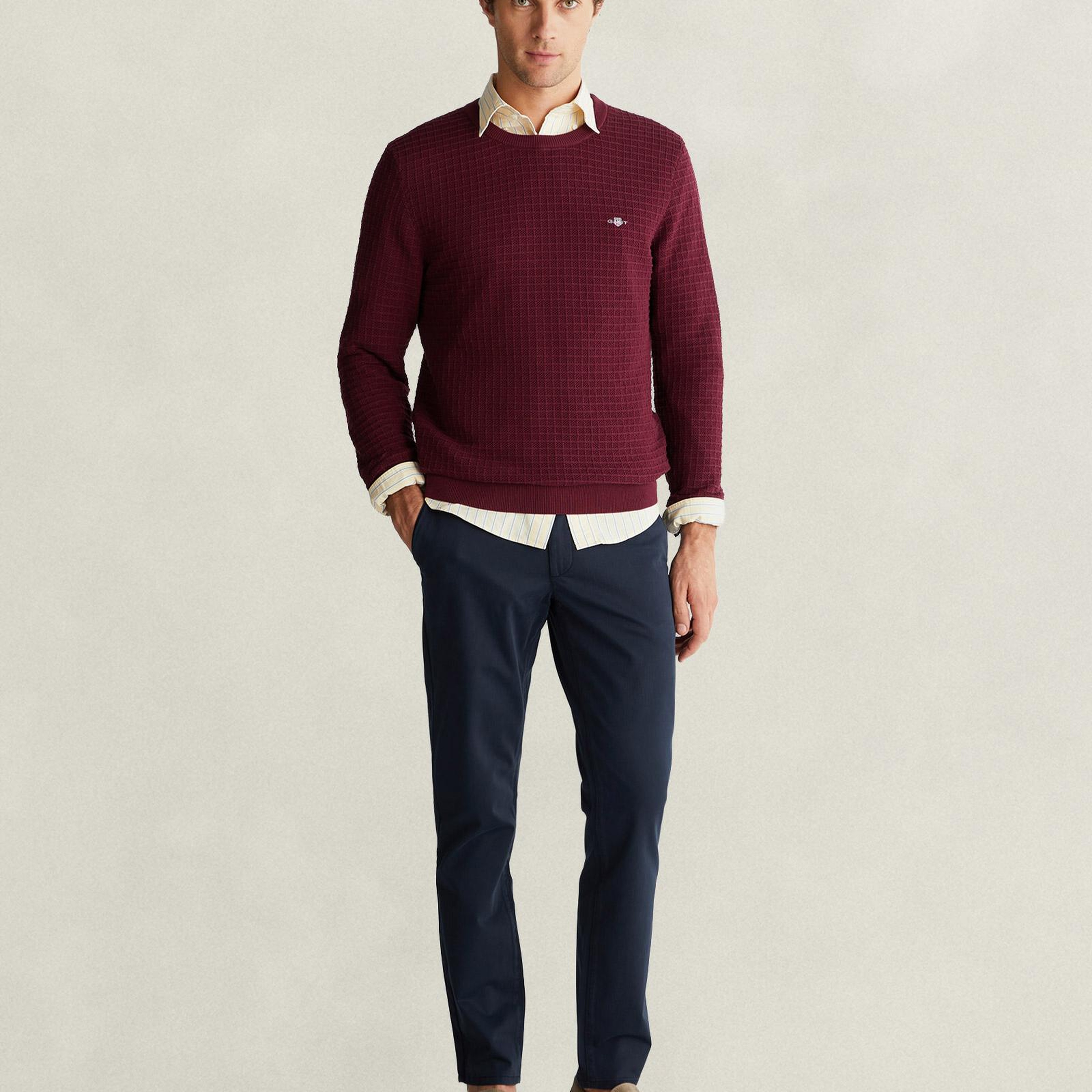 GANT Erkek Pembe Regular Fit Kazak