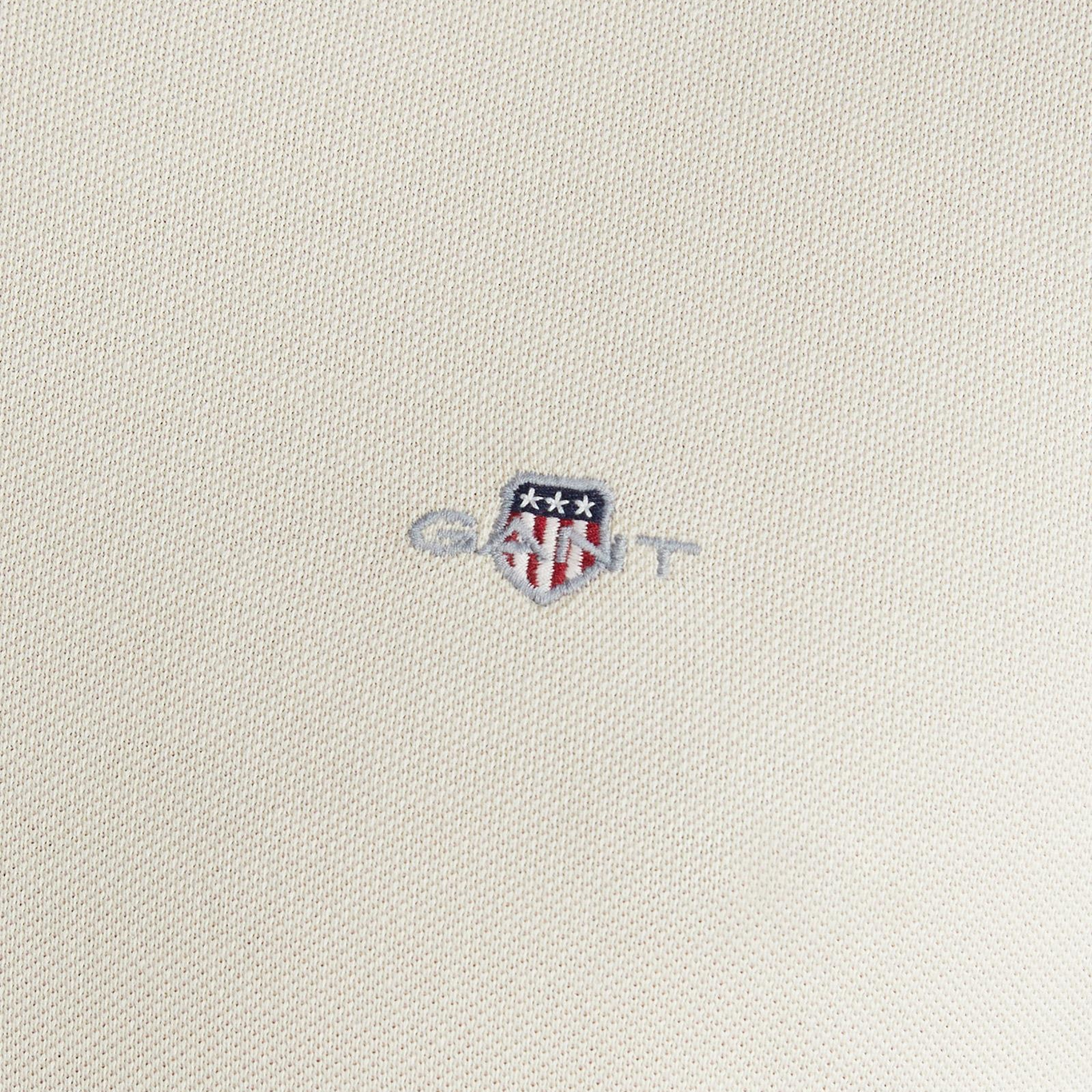 GANT Erkek Bej Regular Fit Polo Yaka T-Shirt