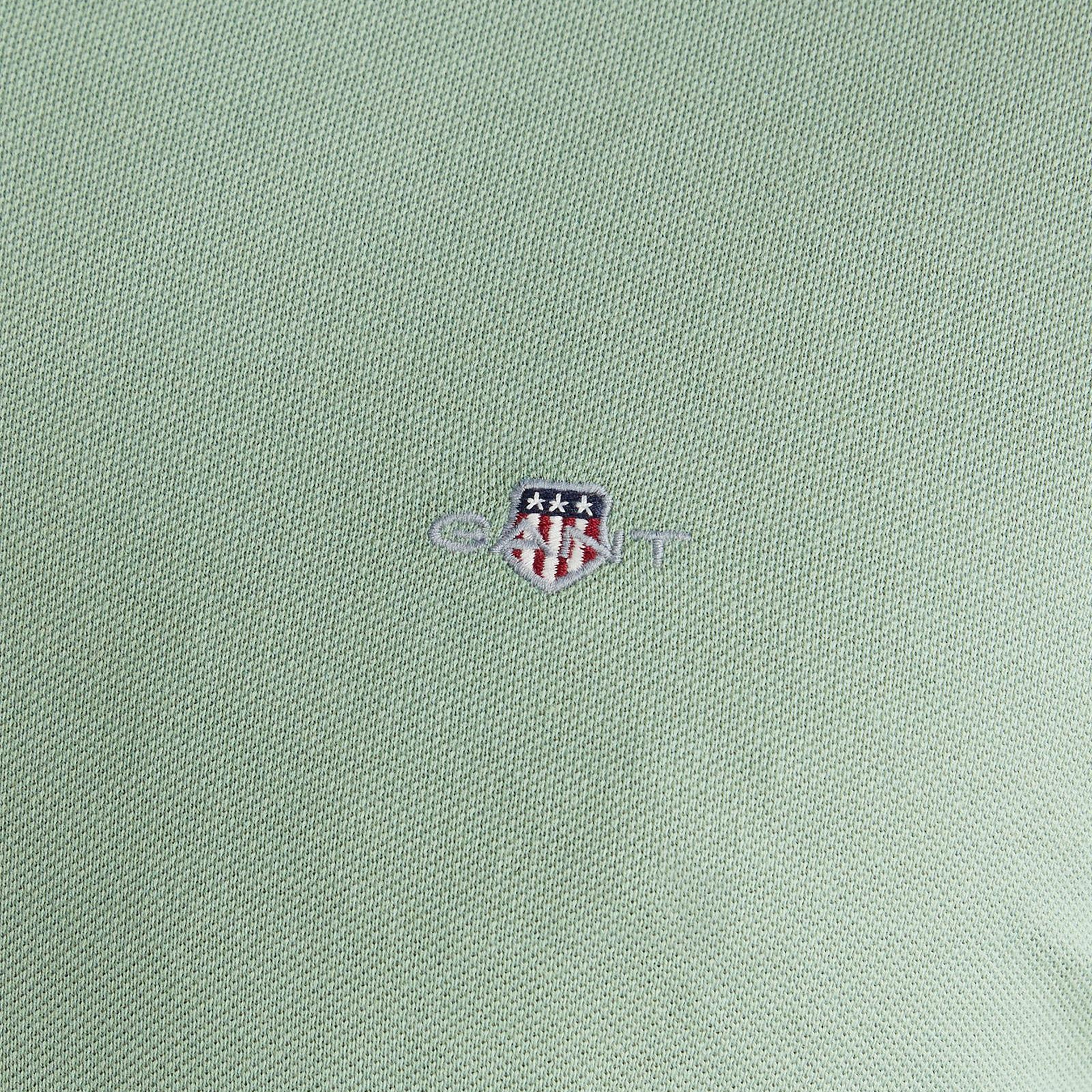 GANT Erkek Yeşil Regular Fit Polo Yaka T-Shirt