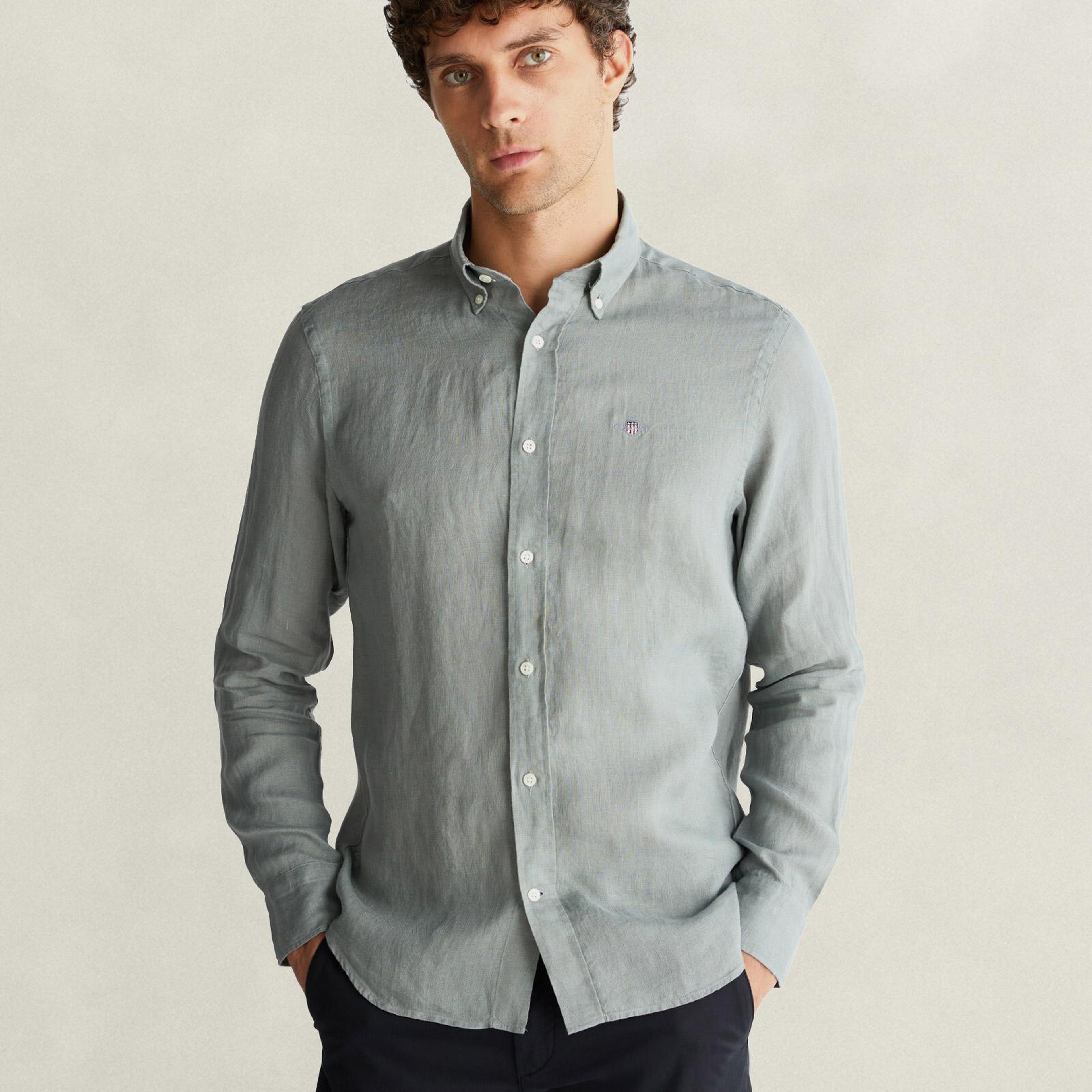 GANT Erkek Yeşil Regular Fit Gömlek