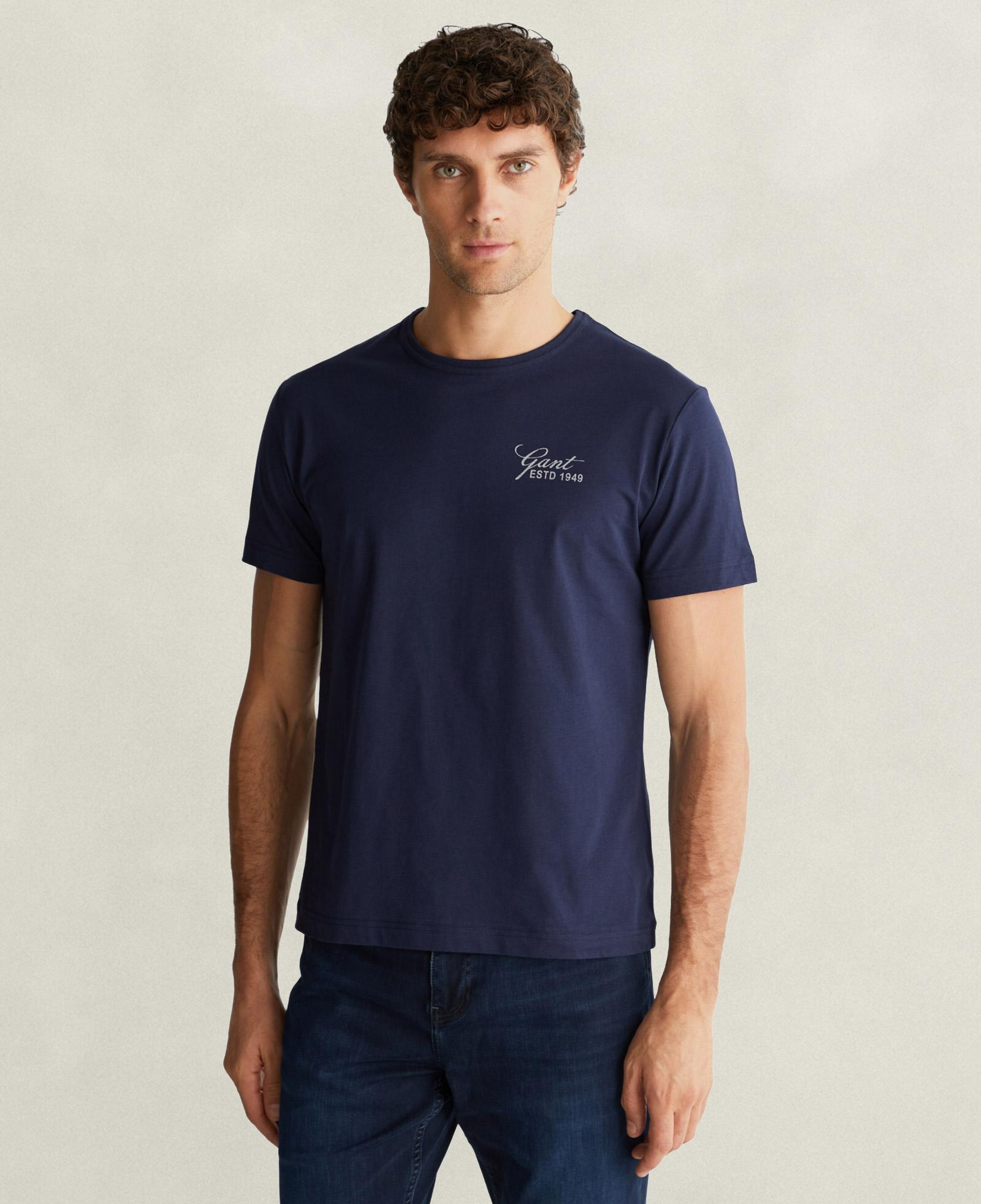 GANT Erkek Lacivert Regular Fit T-Shirt