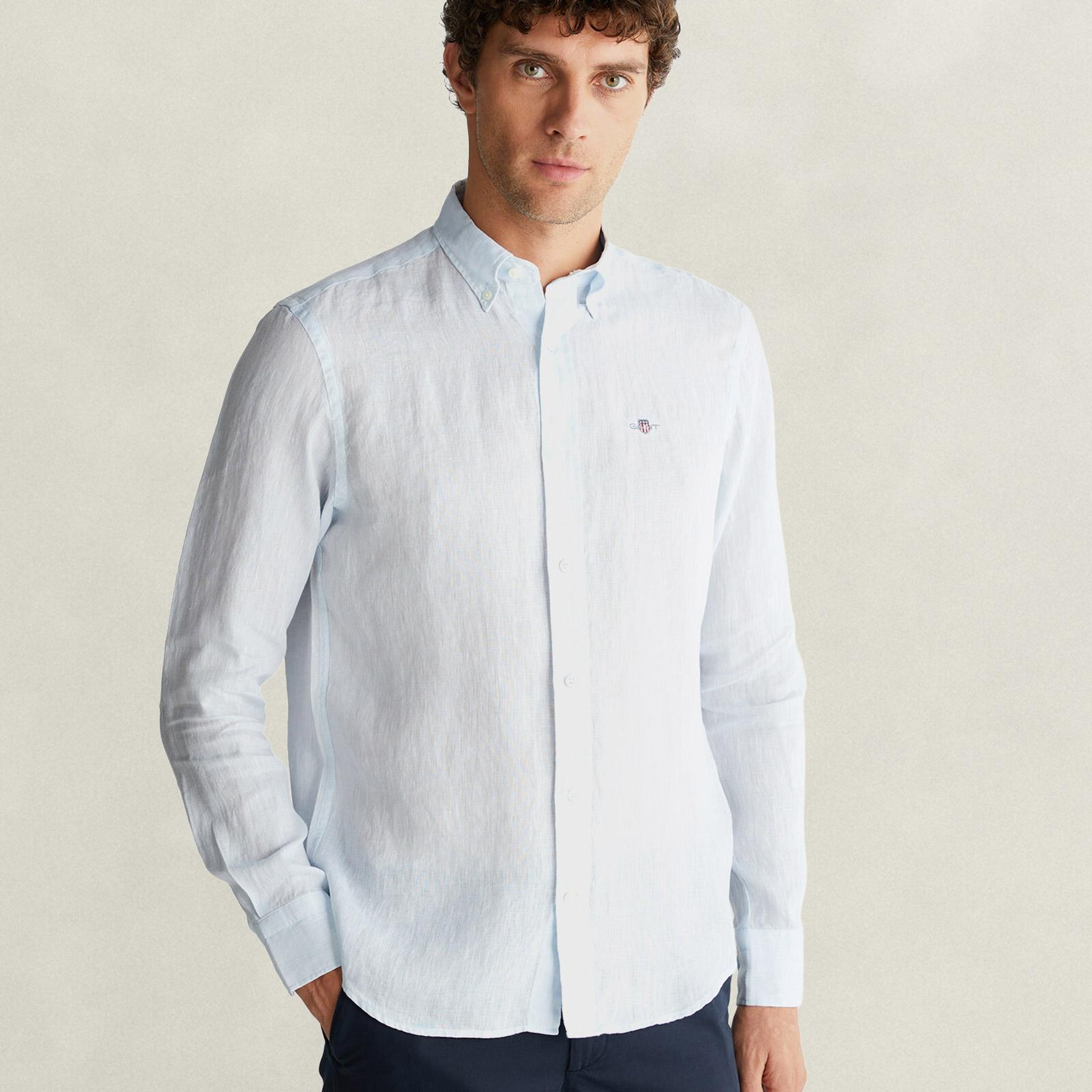 GANT Erkek Mavi Regular Fit Gömlek
