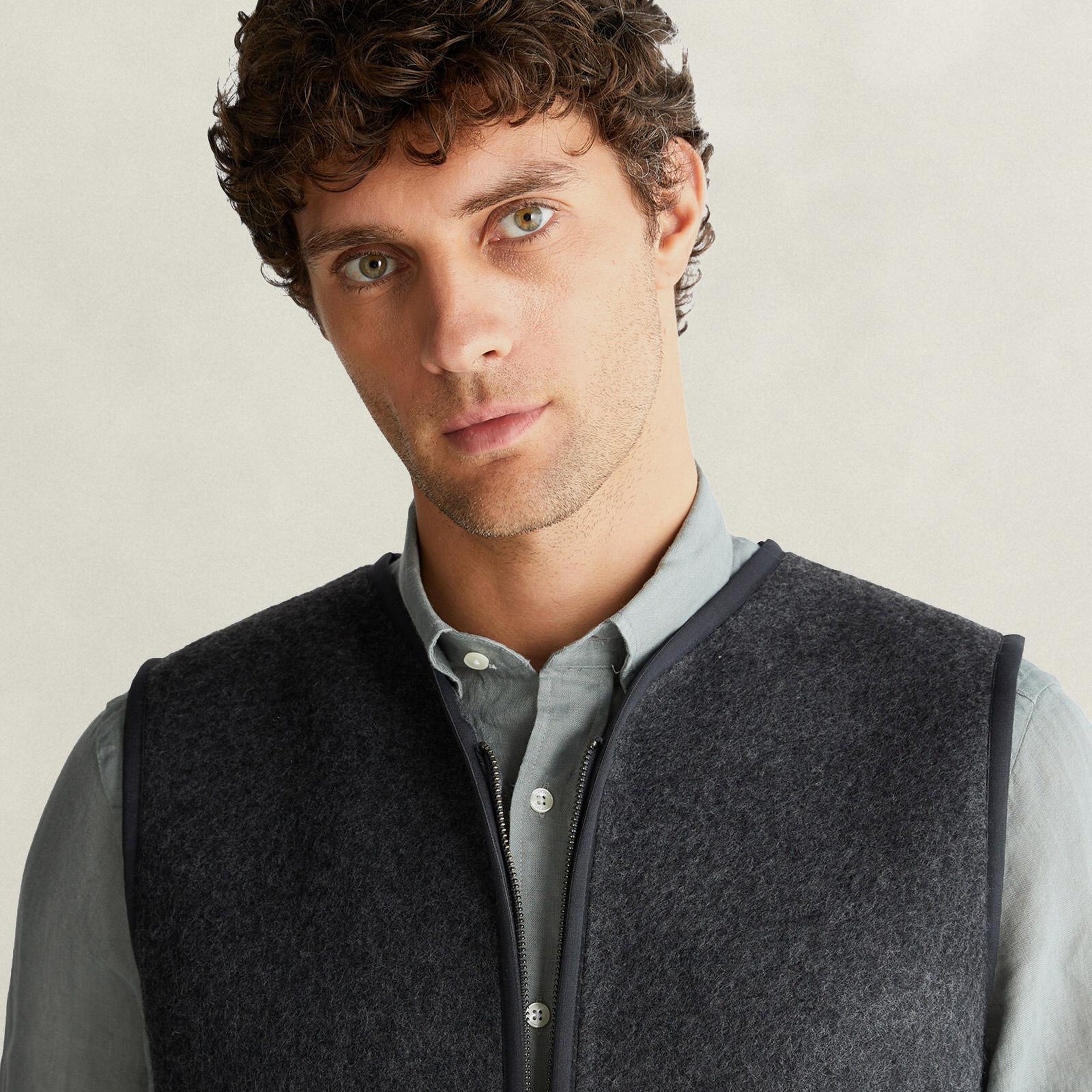 GANT Erkek Gri Regular Fit Yelek