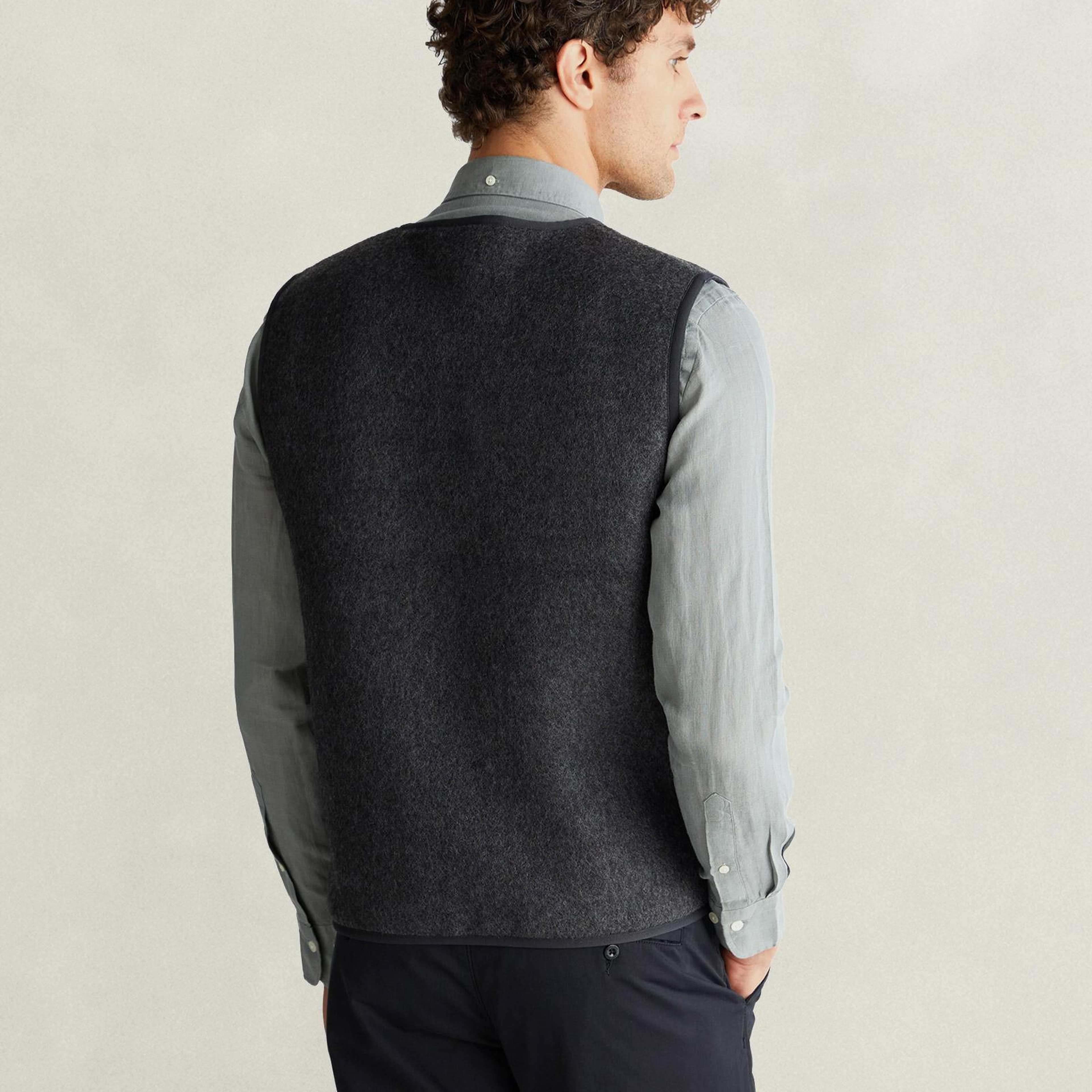 GANT Erkek Gri Regular Fit Yelek