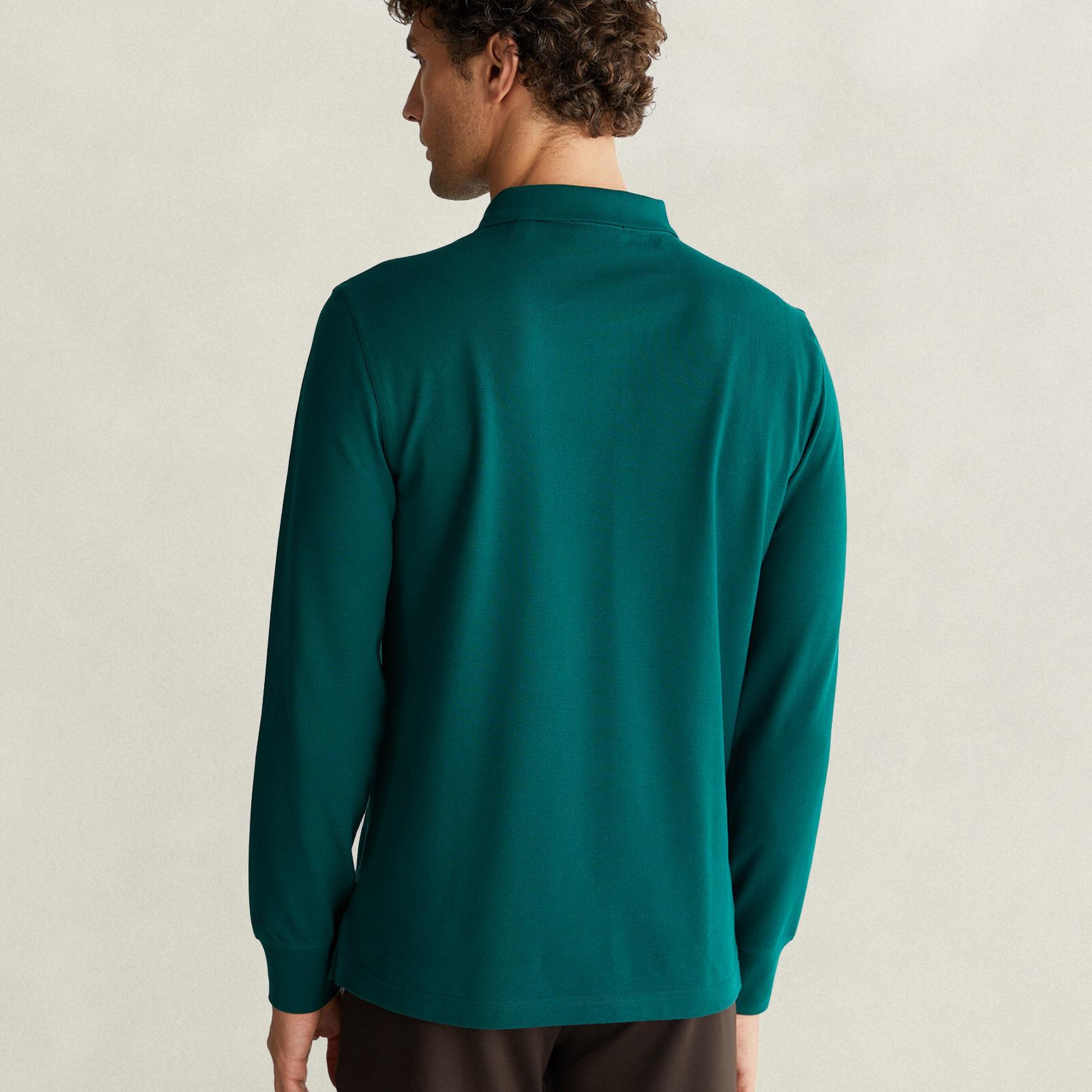 GANT Erkek Yeşil Regular Fit Polo Yaka T-Shirt