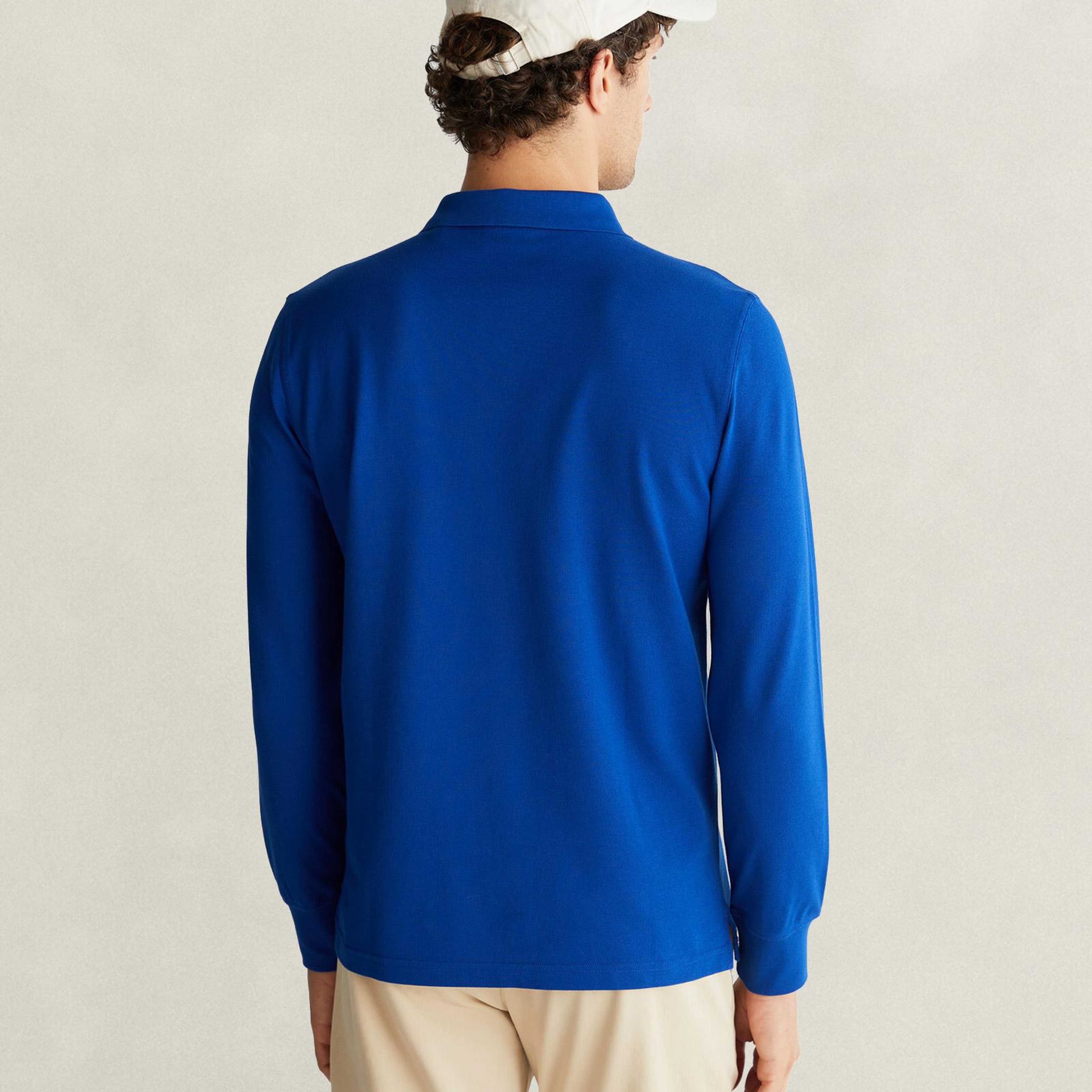GANT Erkek Mavi Regular Fit Polo Yaka T-Shirt