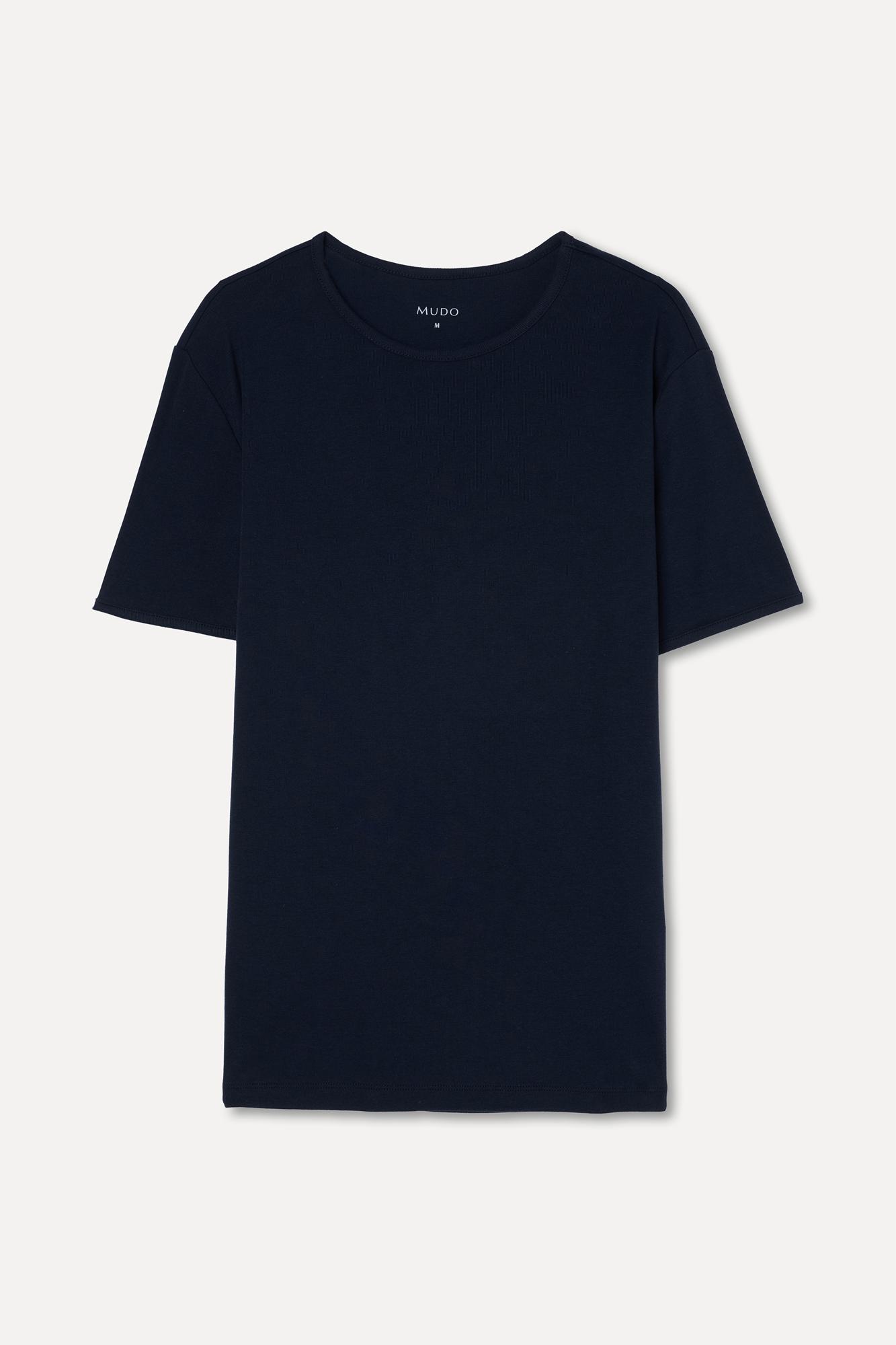 Erkek Lacivert Bisiklet Yaka T-Shirt