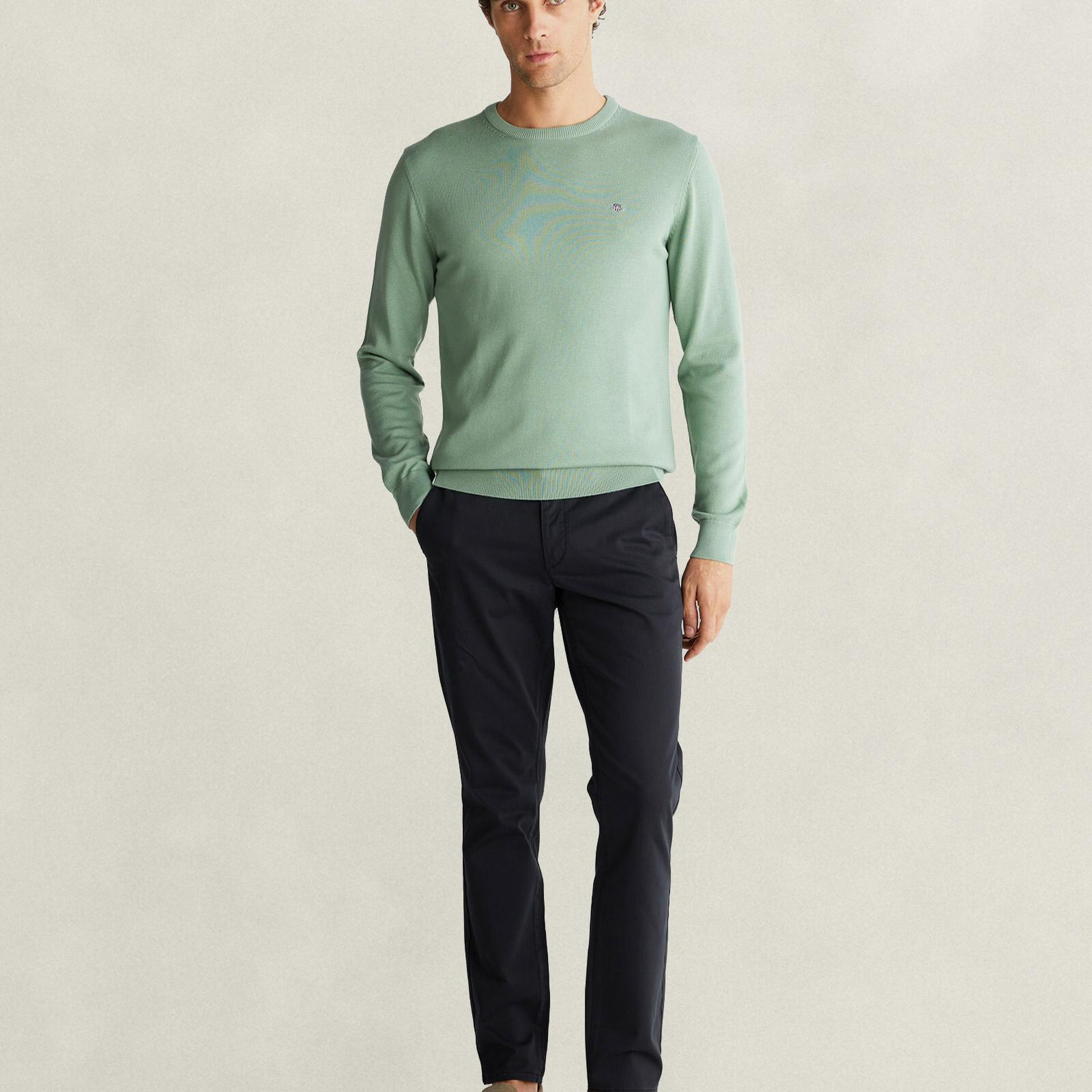 GANT Erkek Yeşil Regular Fit Kazak