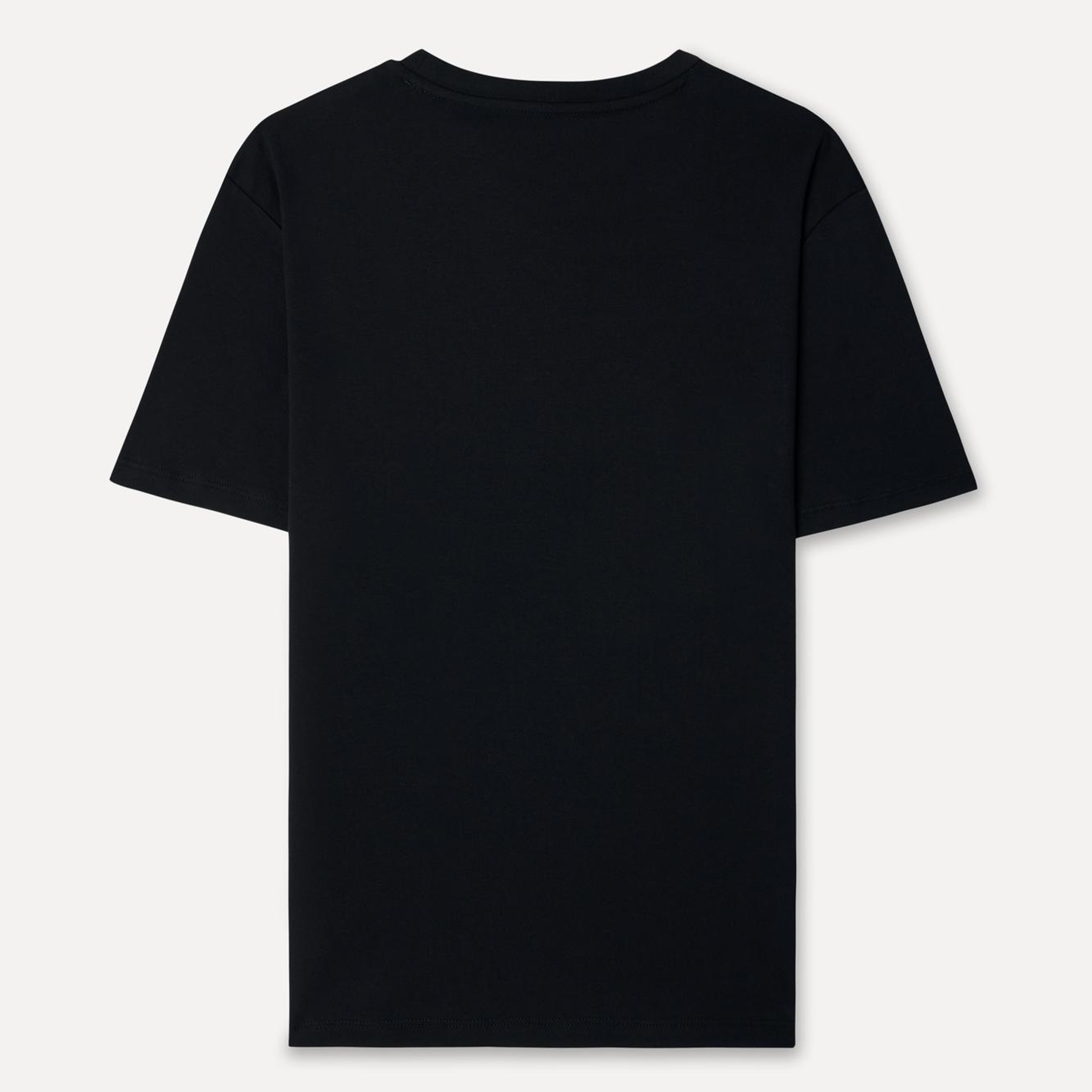 Erkek Siyah Bisiklet Yaka T-Shirt
